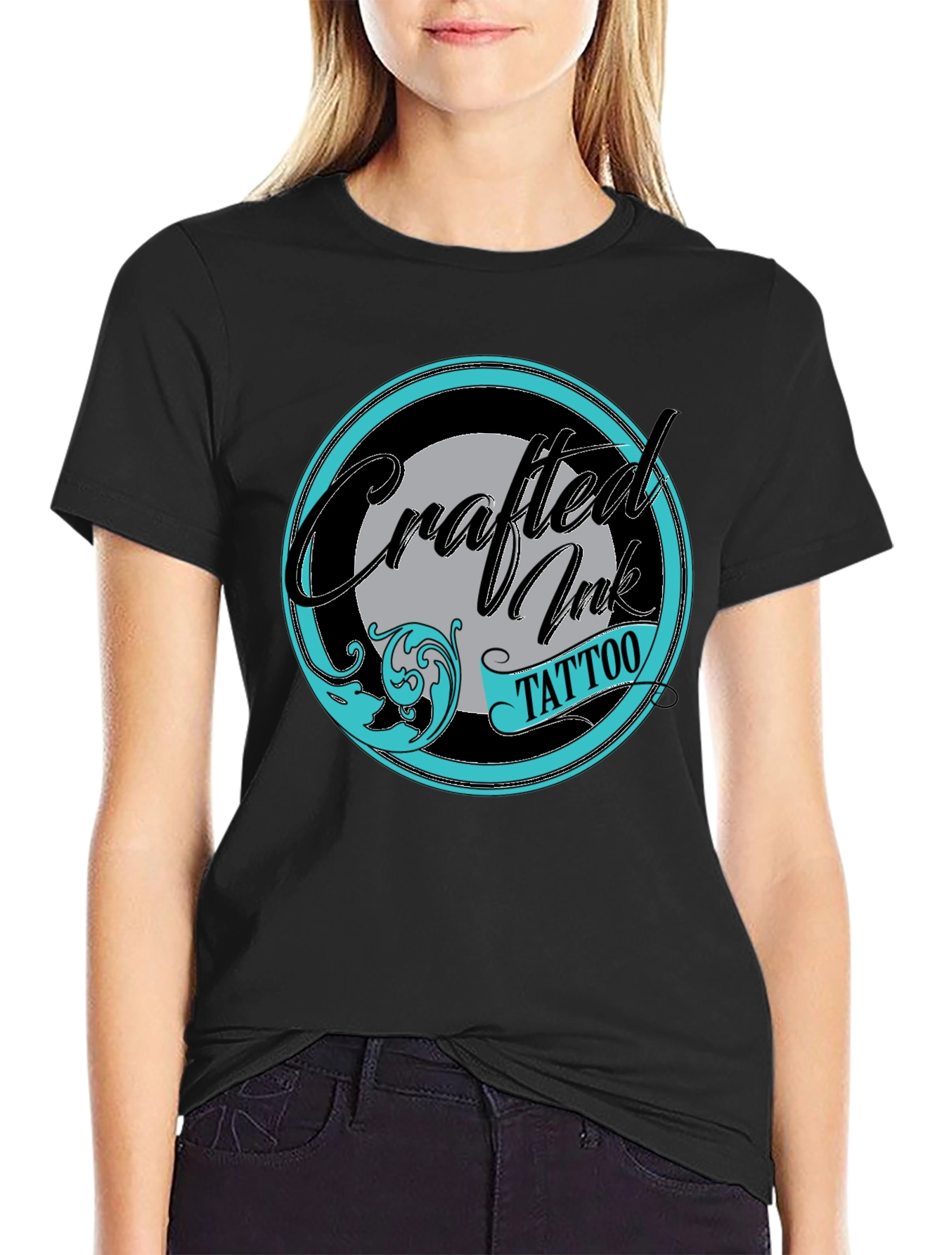 Crafted Ink Tattoo Black Graphic Tee