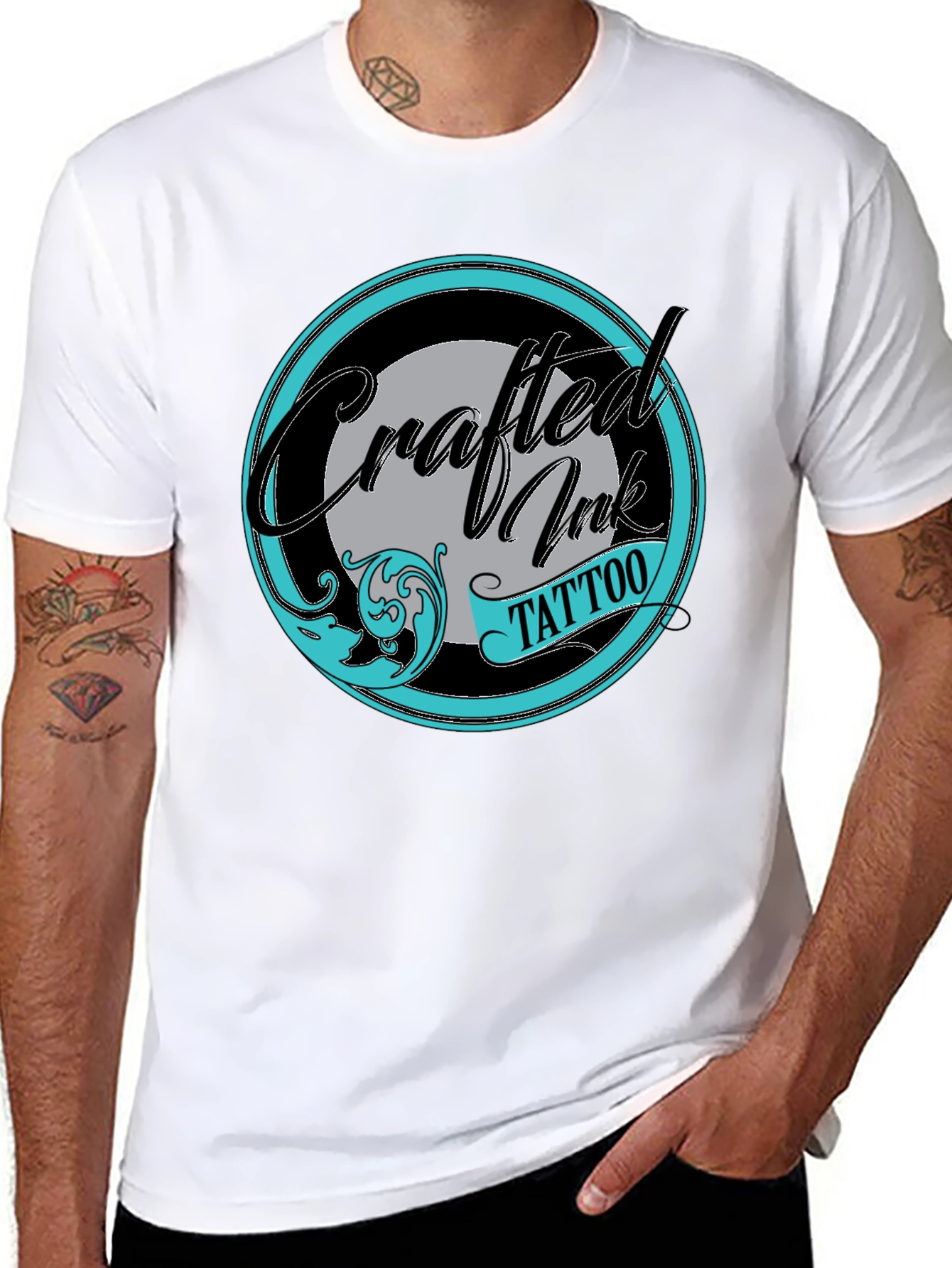 Crafted Ink Tattoo Black Graphic Tee