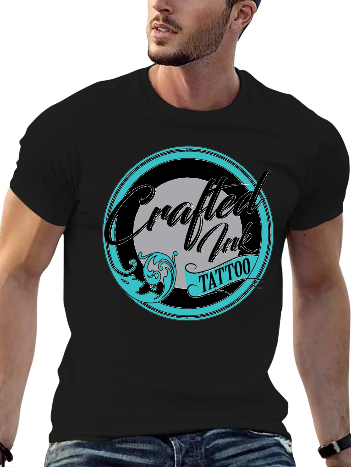 Crafted Ink Tattoo Black Graphic Tee
