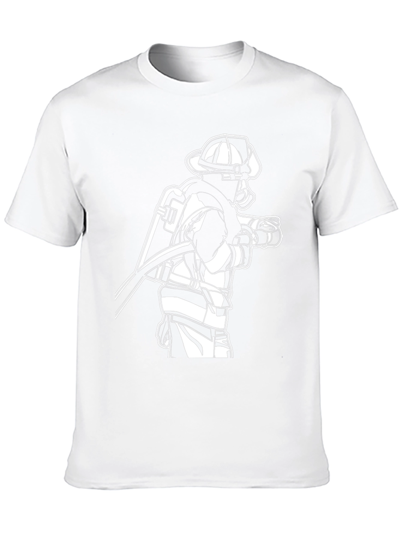 Firefighter Graphic Tee - Black Cotton Blend