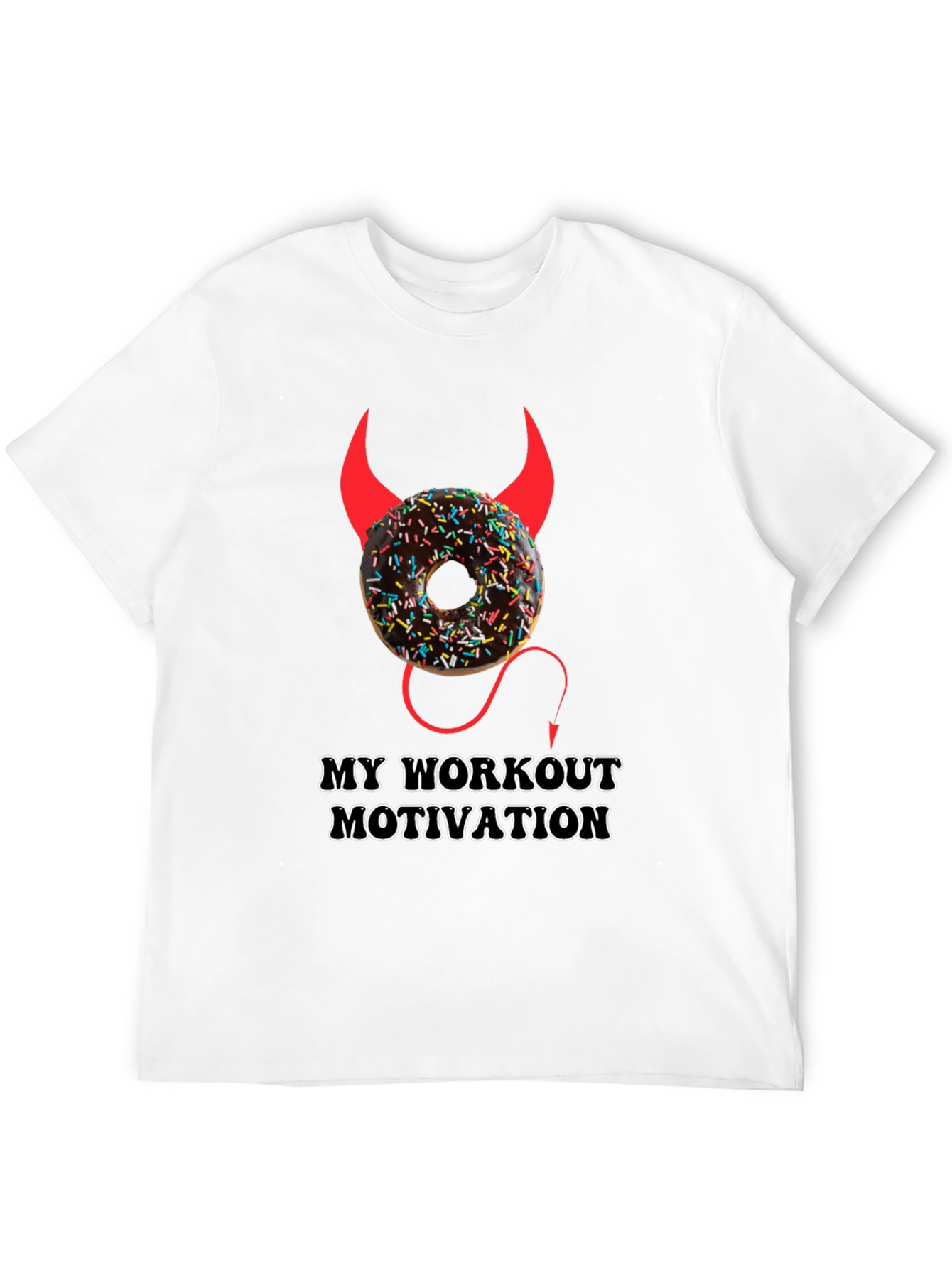 Workout Motivation Donut Devil Graphic T-Shirt