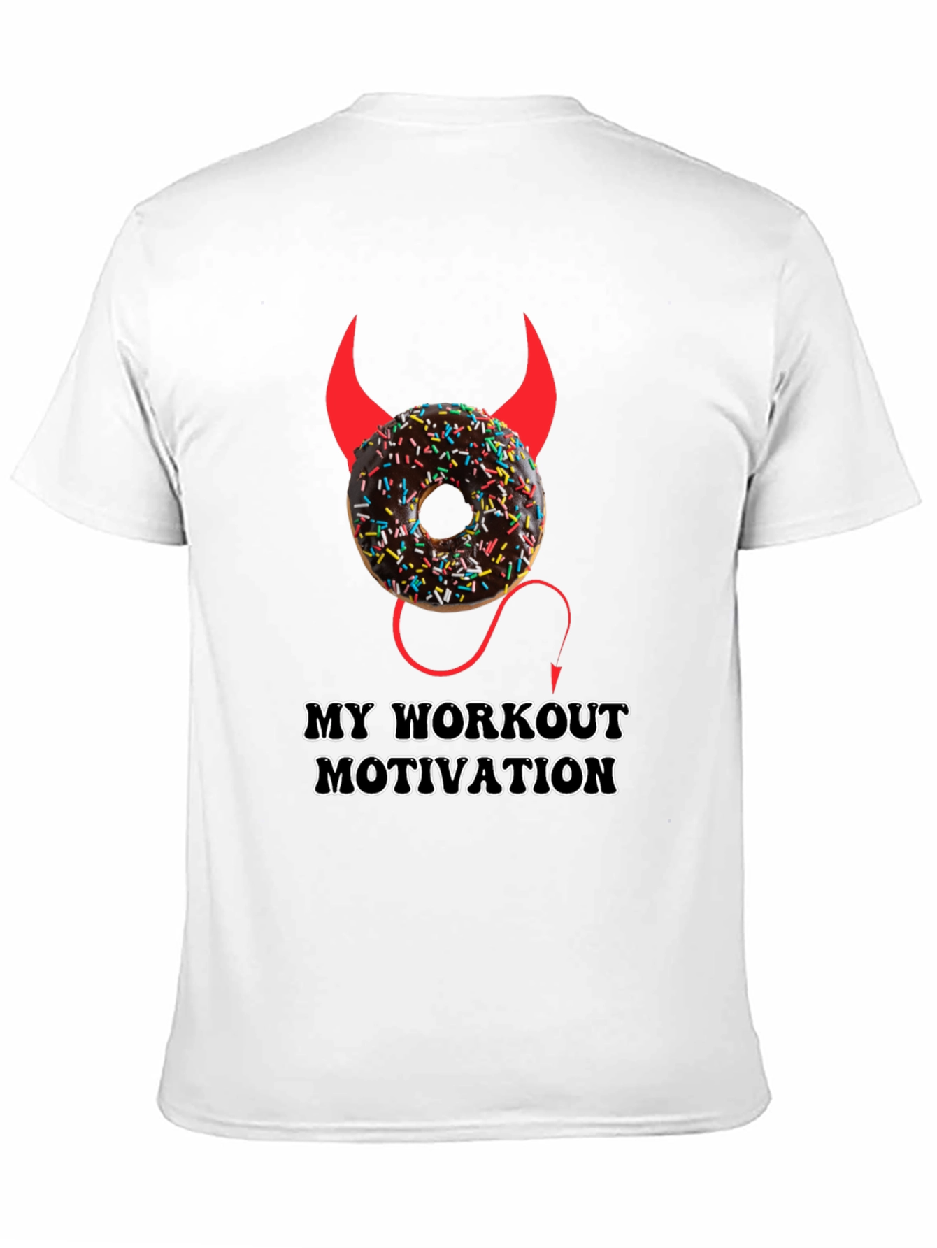 Workout Motivation Donut Devil Graphic T-Shirt