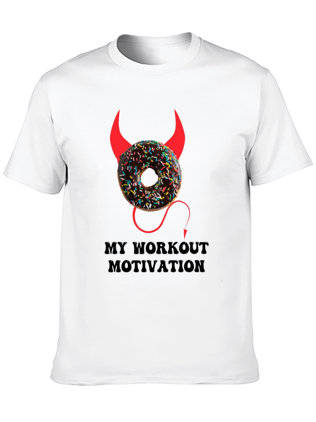 Workout Motivation Donut Devil Graphic T-Shirt