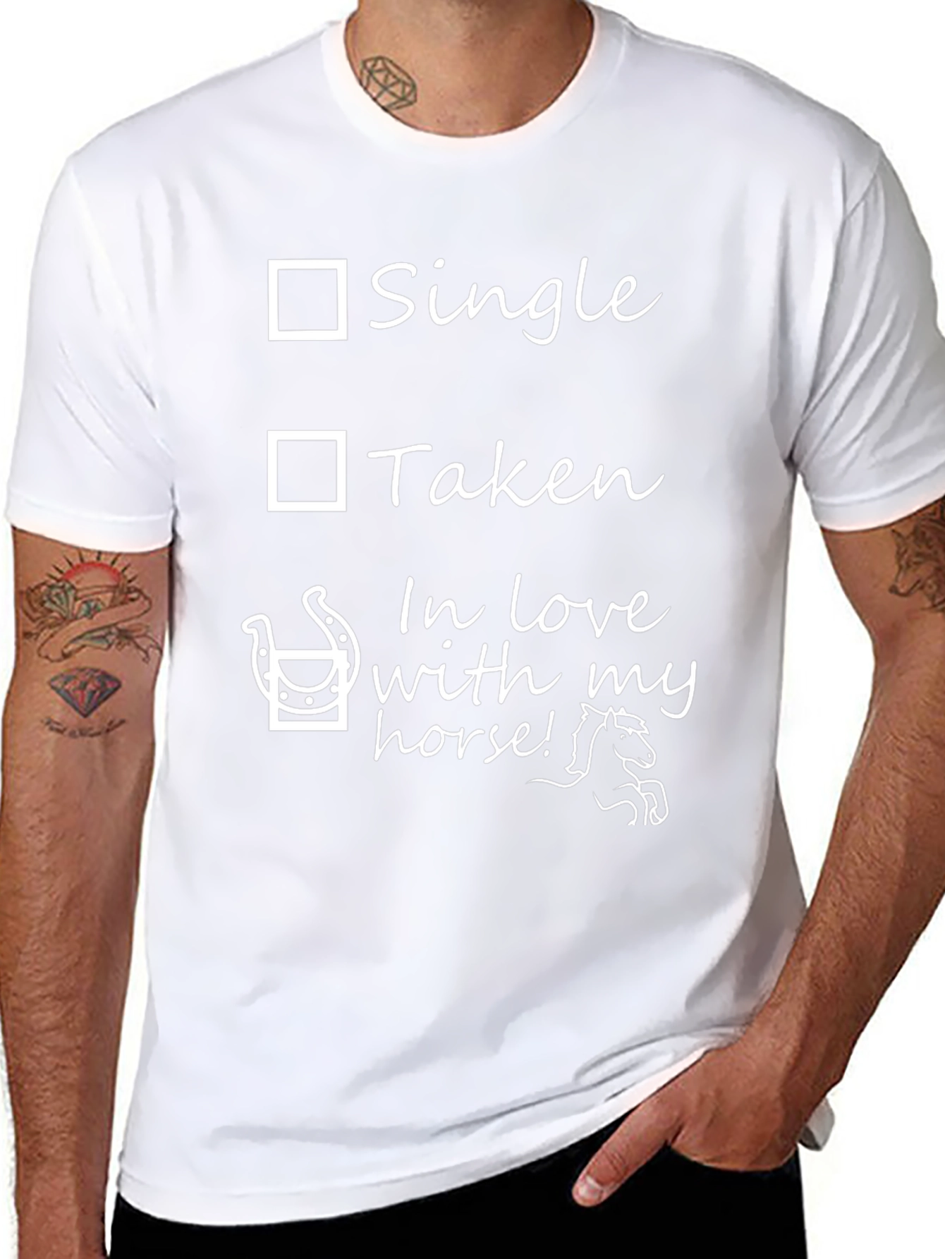Horse Lover T-Shirt - Single Taken Horse!