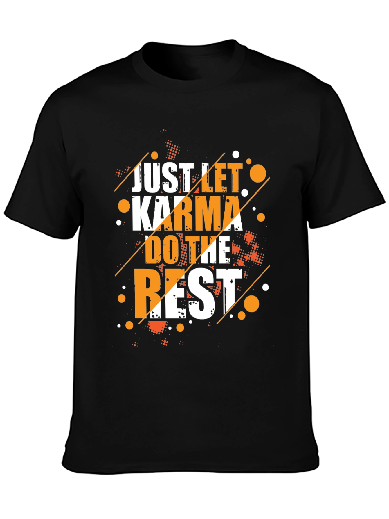 Karma Graphic Print Crew Neck T-Shirt