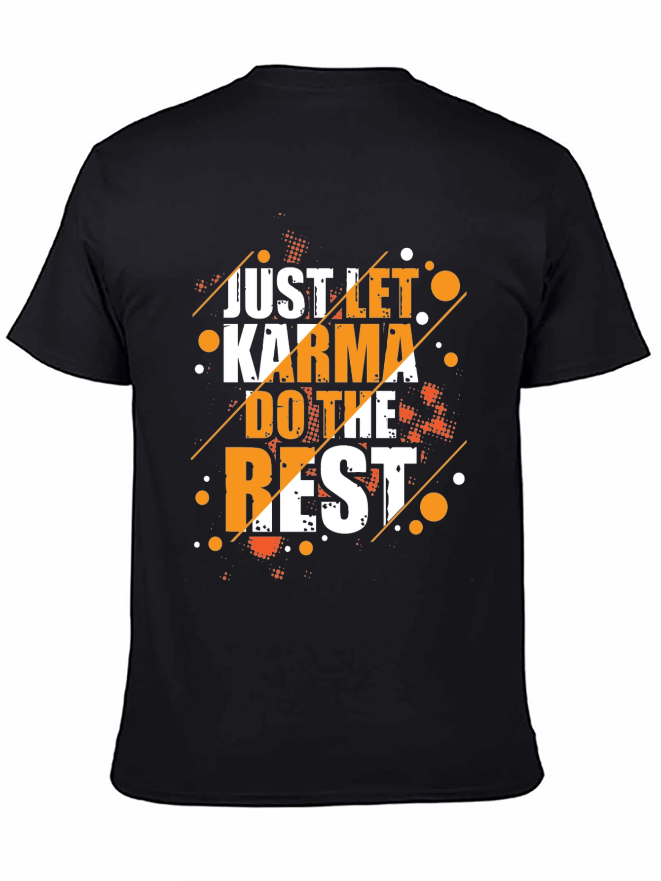 Karma Graphic Print Crew Neck T-Shirt