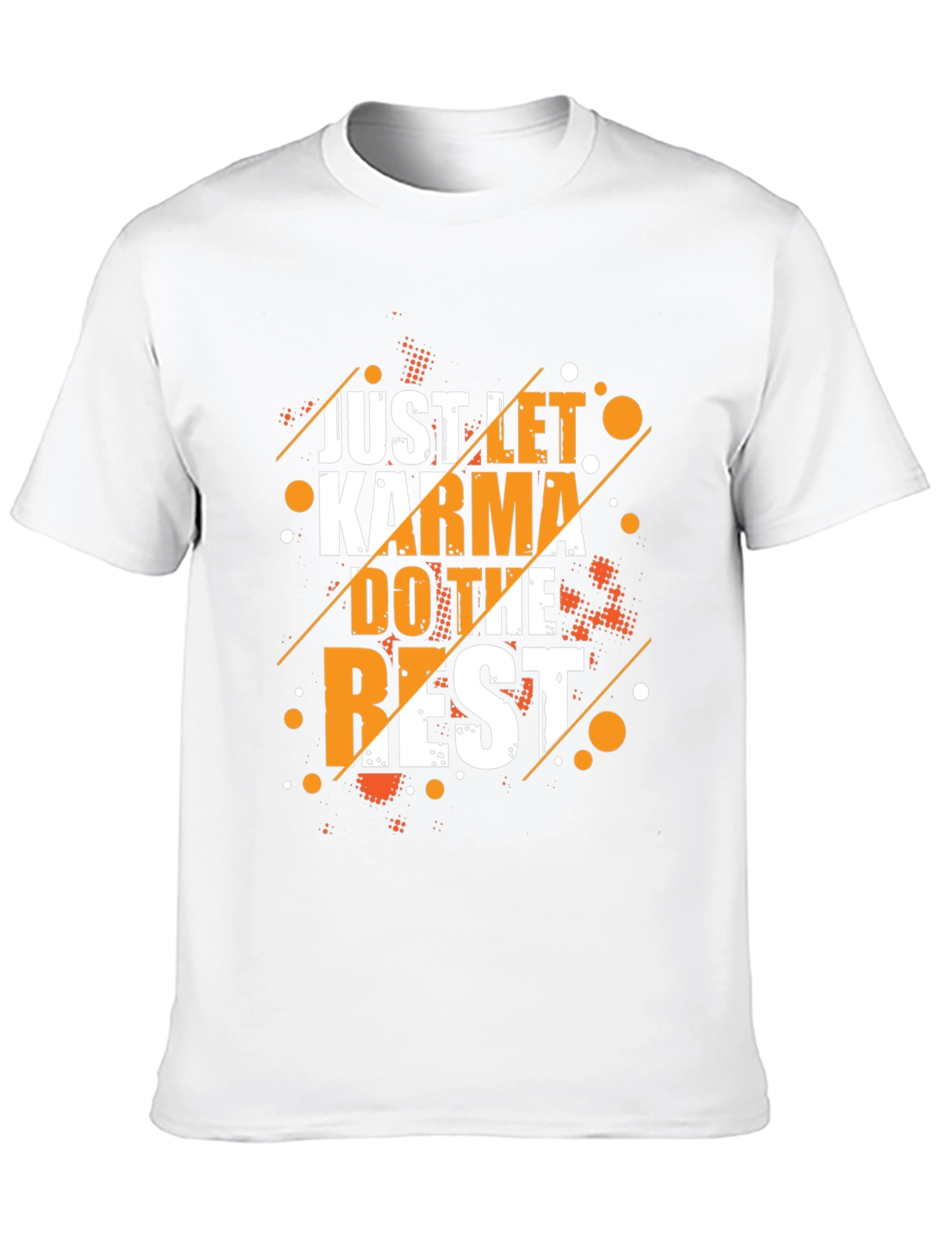 Karma Graphic Print Crew Neck T-Shirt