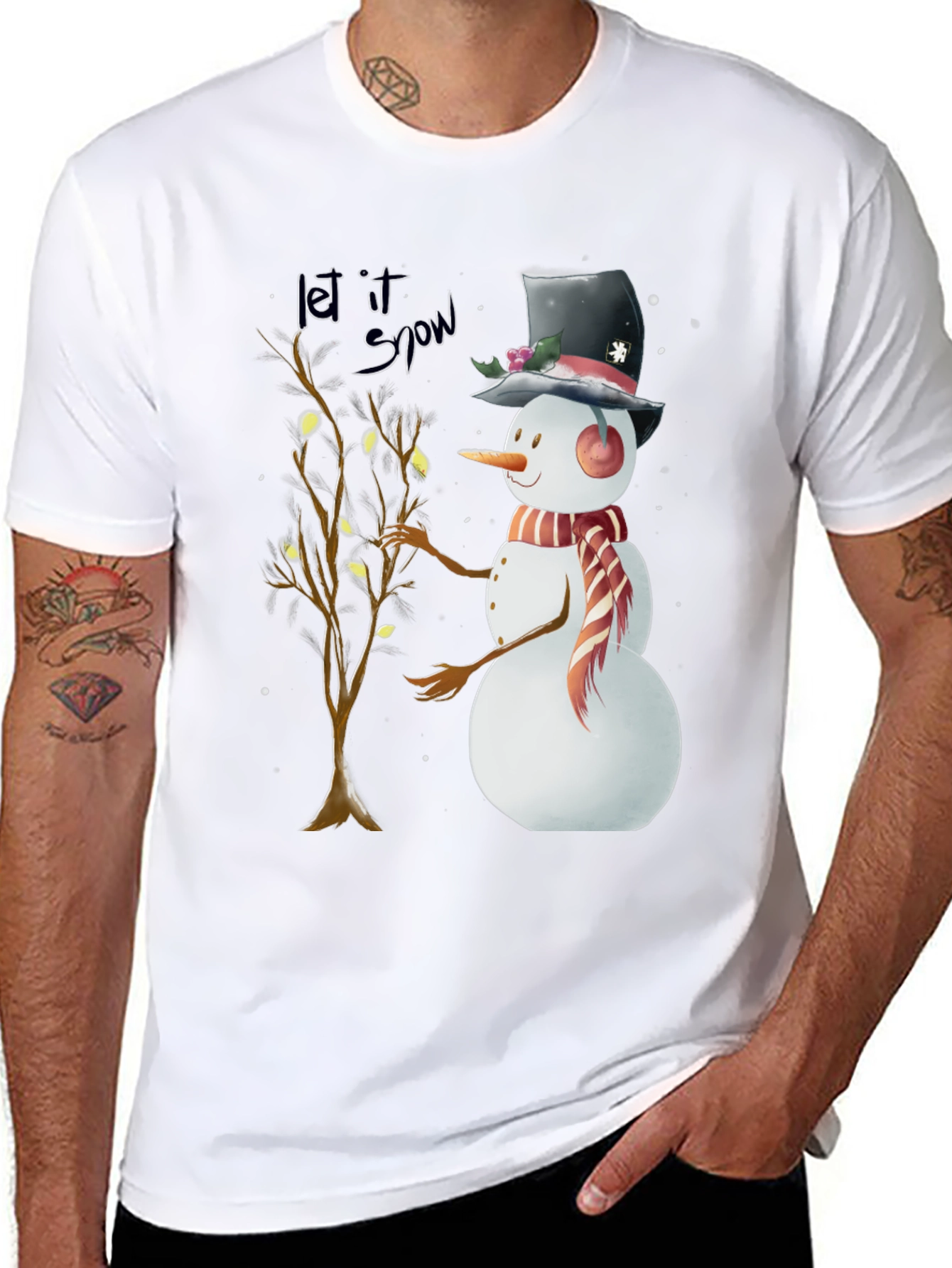 Festive Snowman Graphic Tee