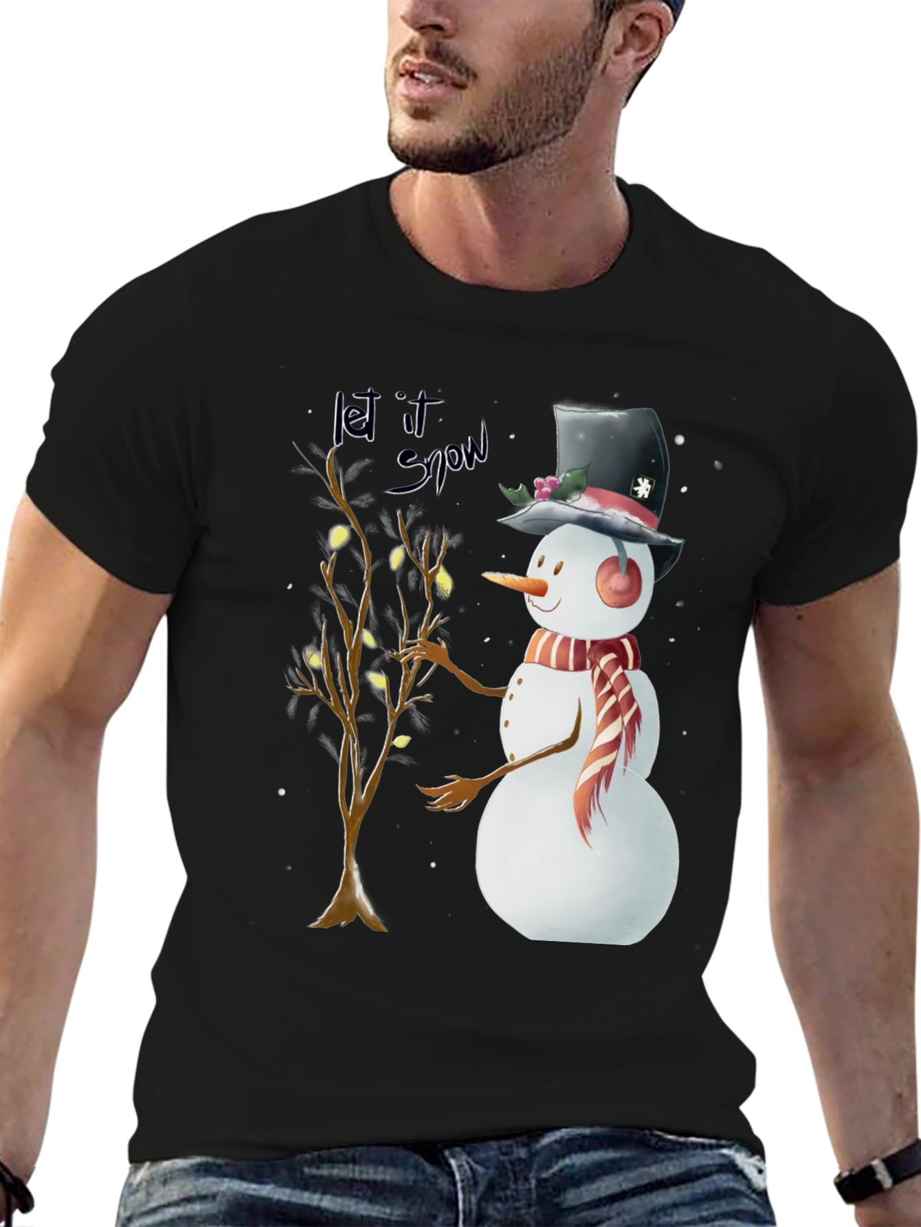 Festive Snowman Graphic Tee