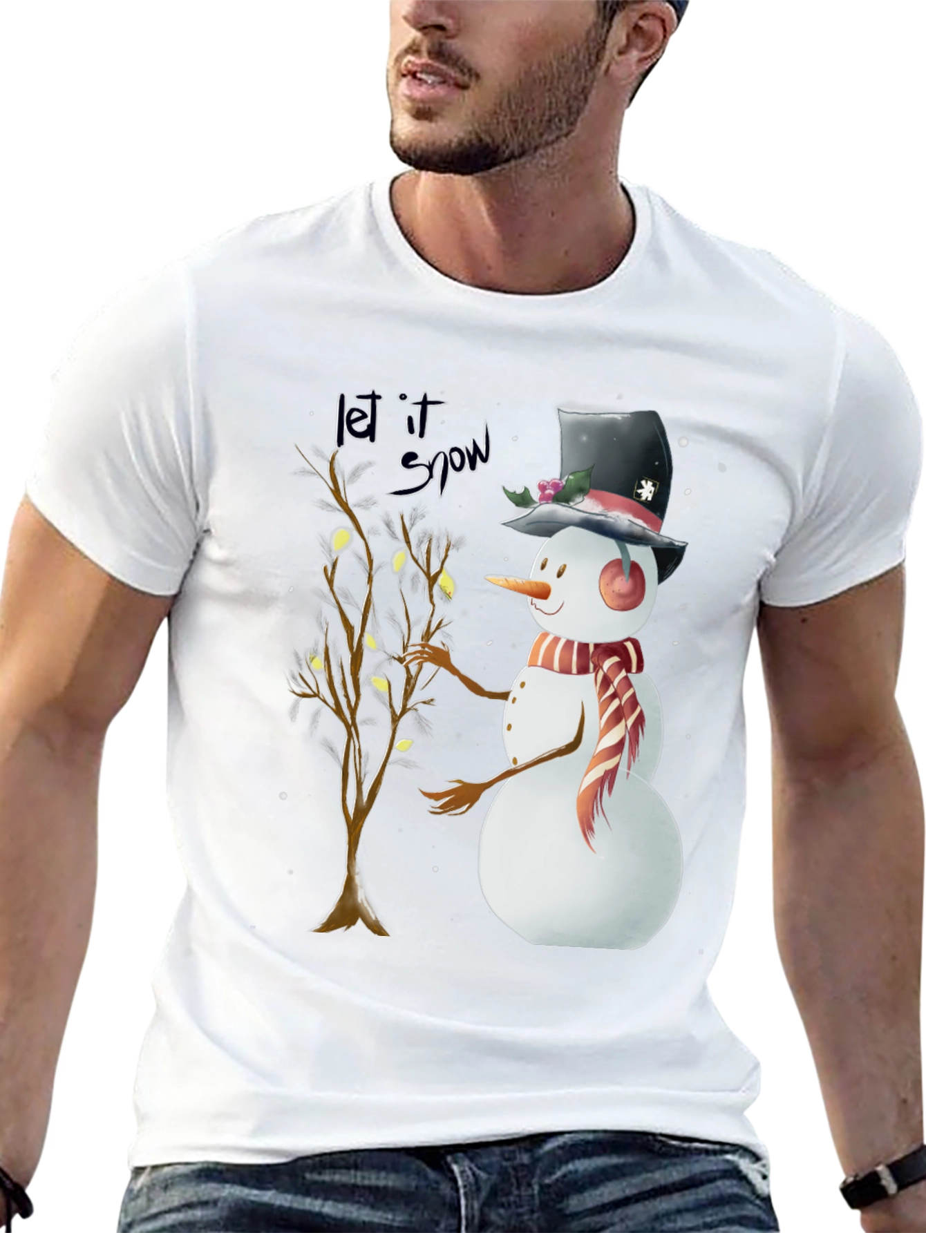 Festive Snowman Graphic Tee