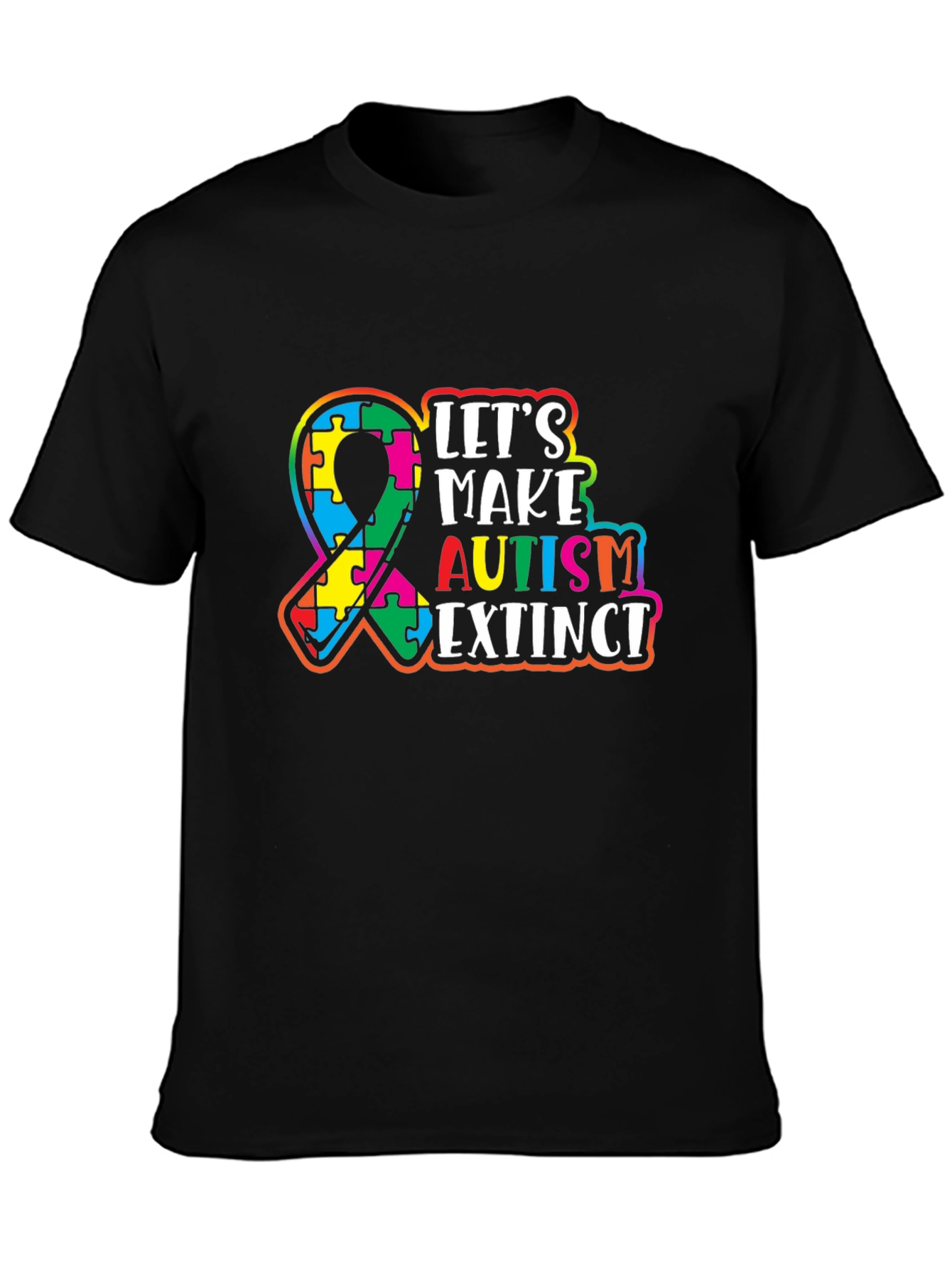 Autism Awareness Puzzle Ribbon T-Shirt