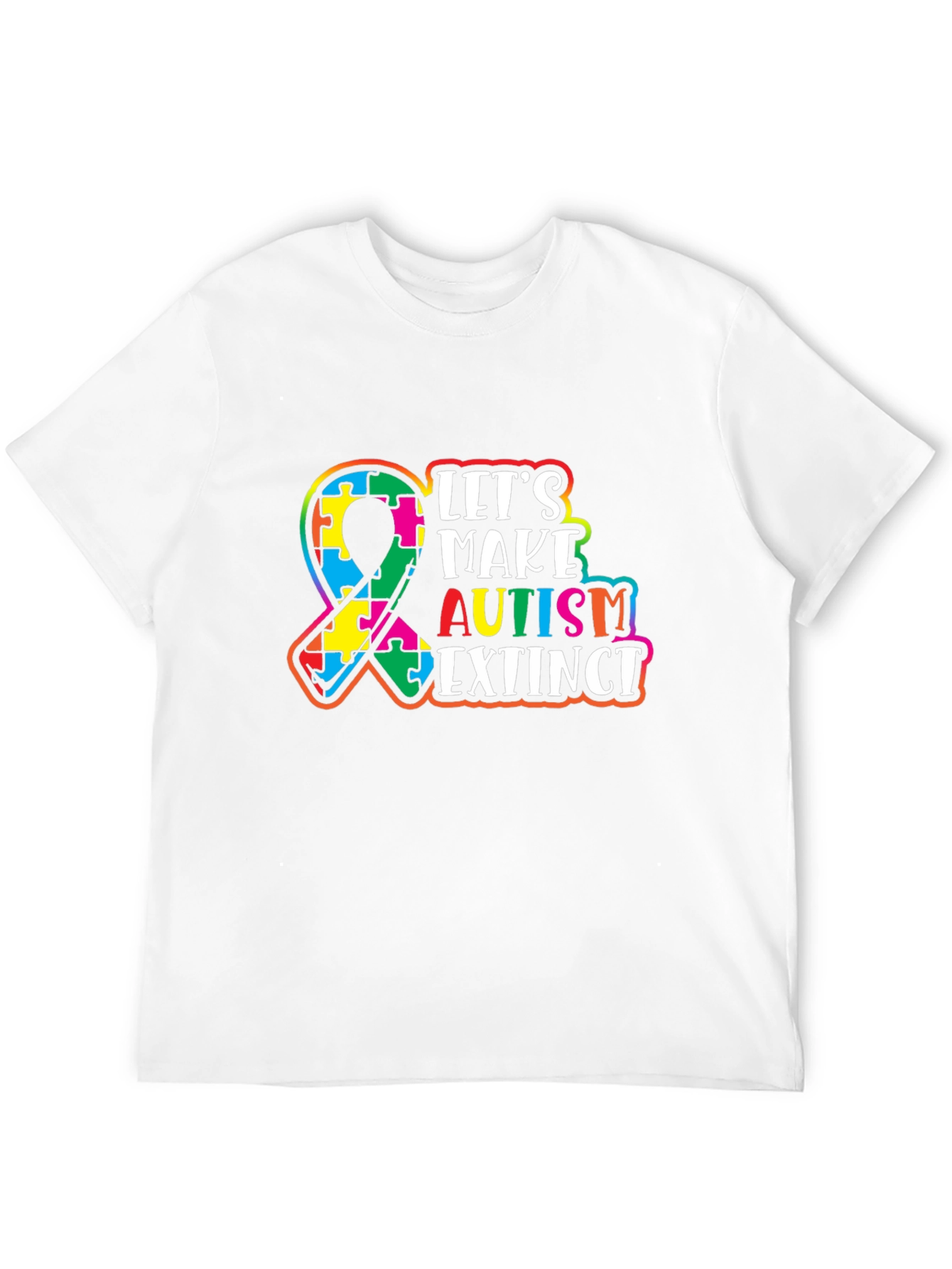 Autism Awareness Puzzle Ribbon T-Shirt