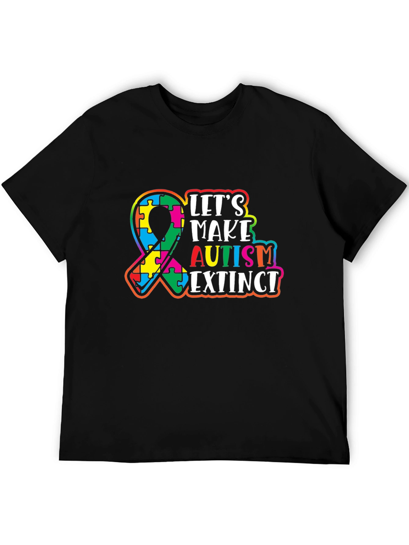 Autism Awareness Puzzle Ribbon T-Shirt