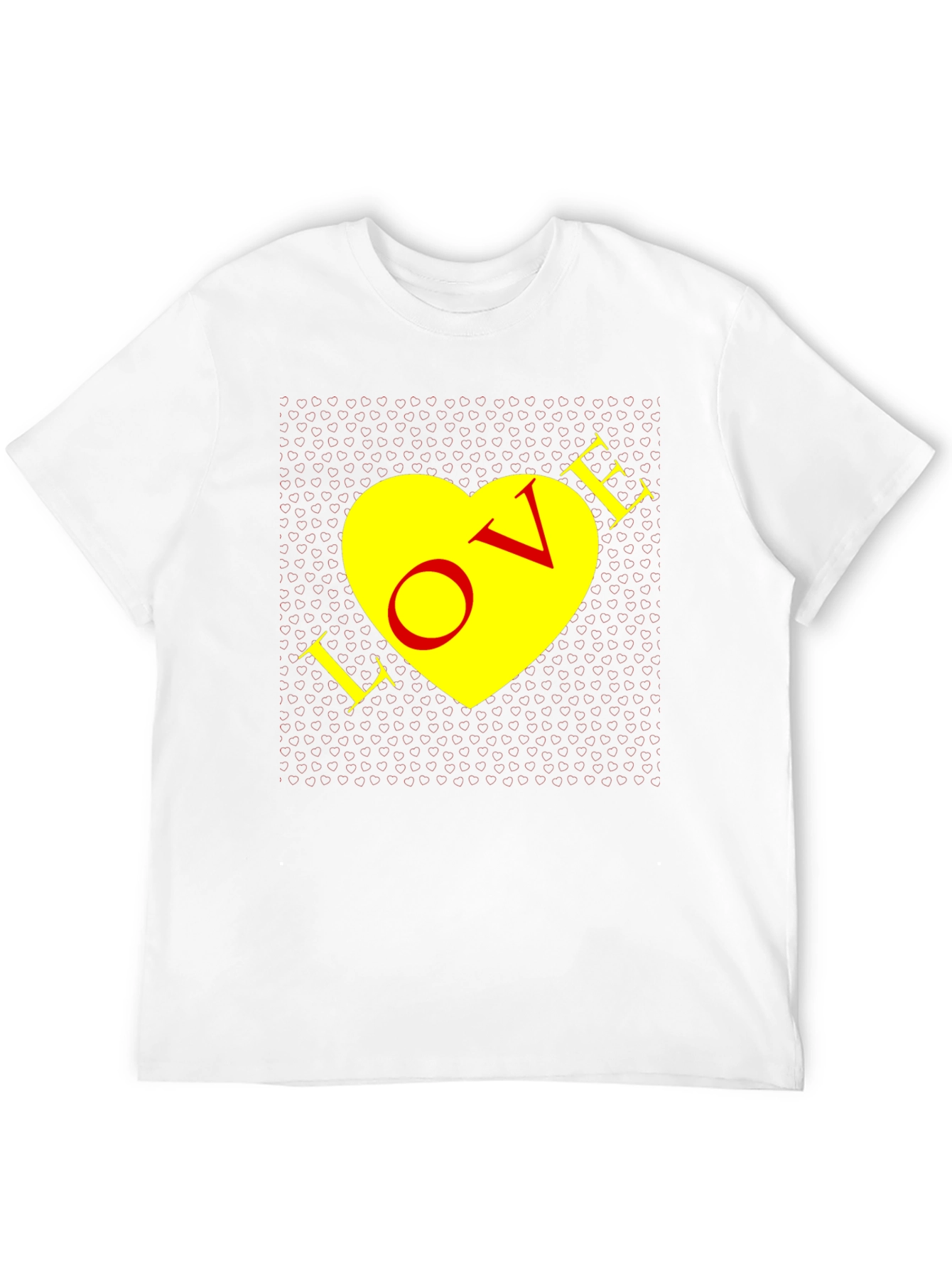 Love Heart Graphic Tee - Mens Black T-Shirt