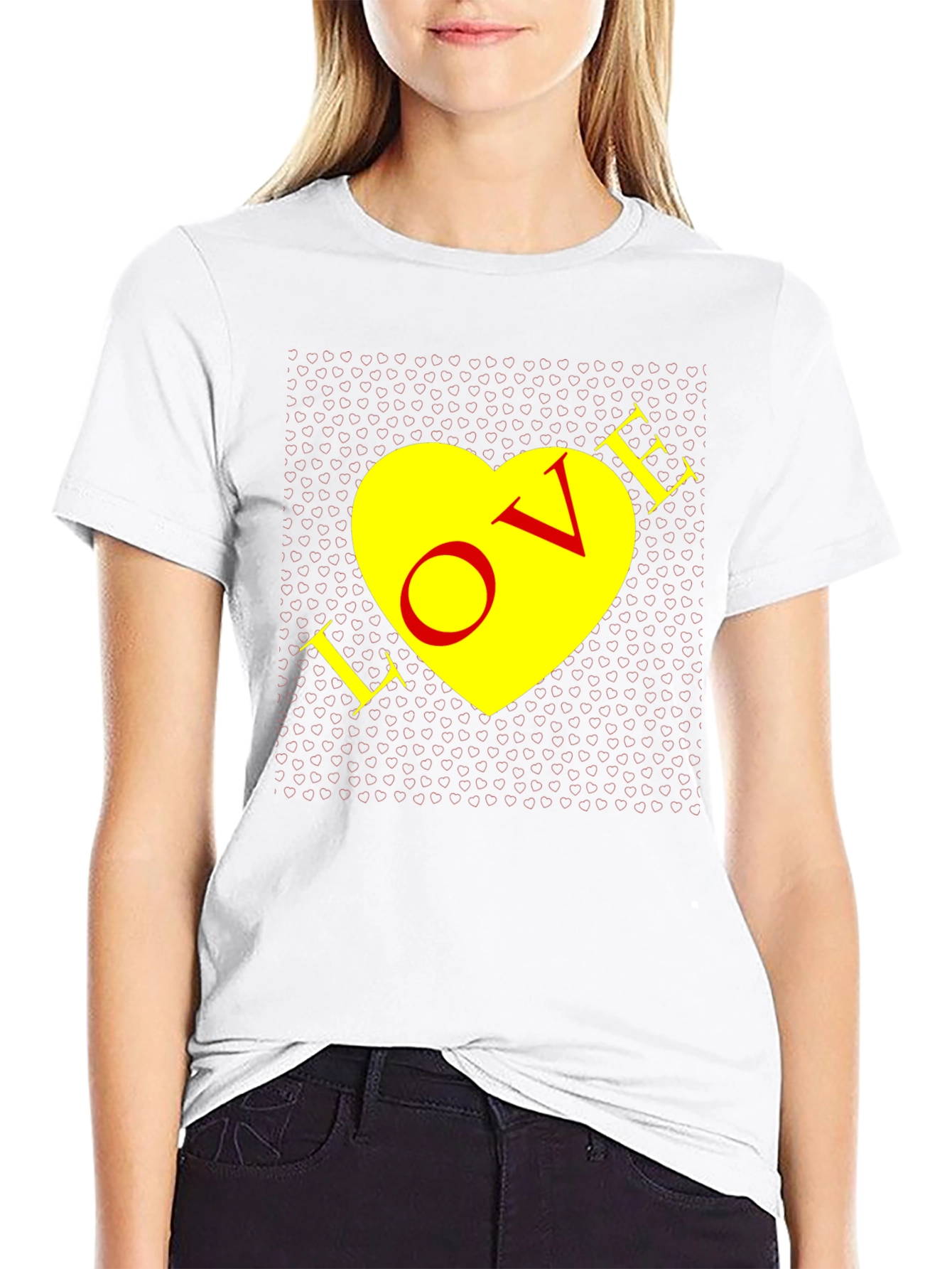 Love Heart Graphic Tee - Mens Black T-Shirt