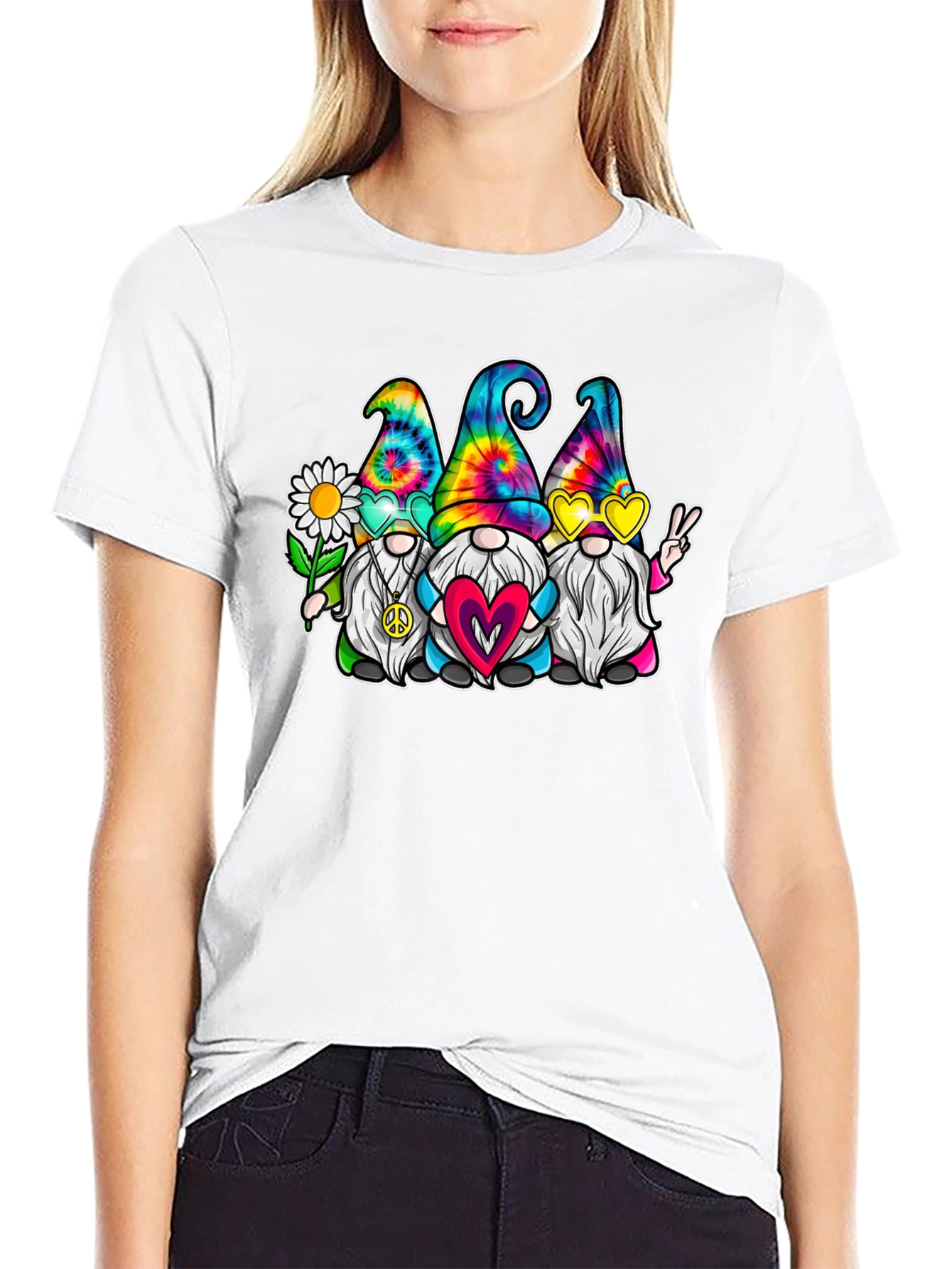 Tie Dye Gnome T-Shirt - Peace Love & Gnomes!