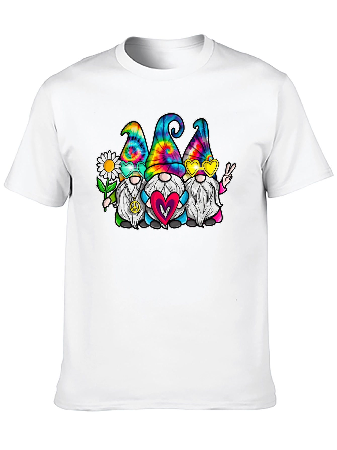 Tie Dye Gnome T-Shirt - Peace Love & Gnomes!
