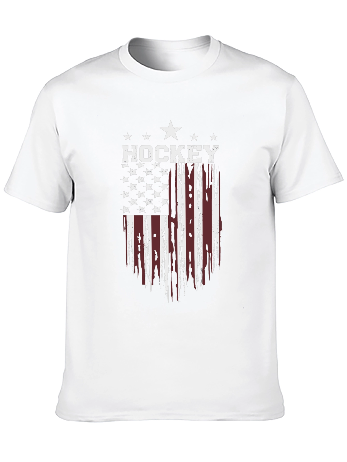 Hockey USA Flag Graphic Black T-Shirt