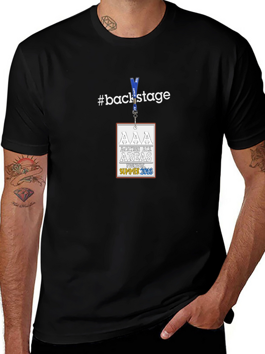 #backstage Access All Areas Festival Summer 2018 Black T-Shirt