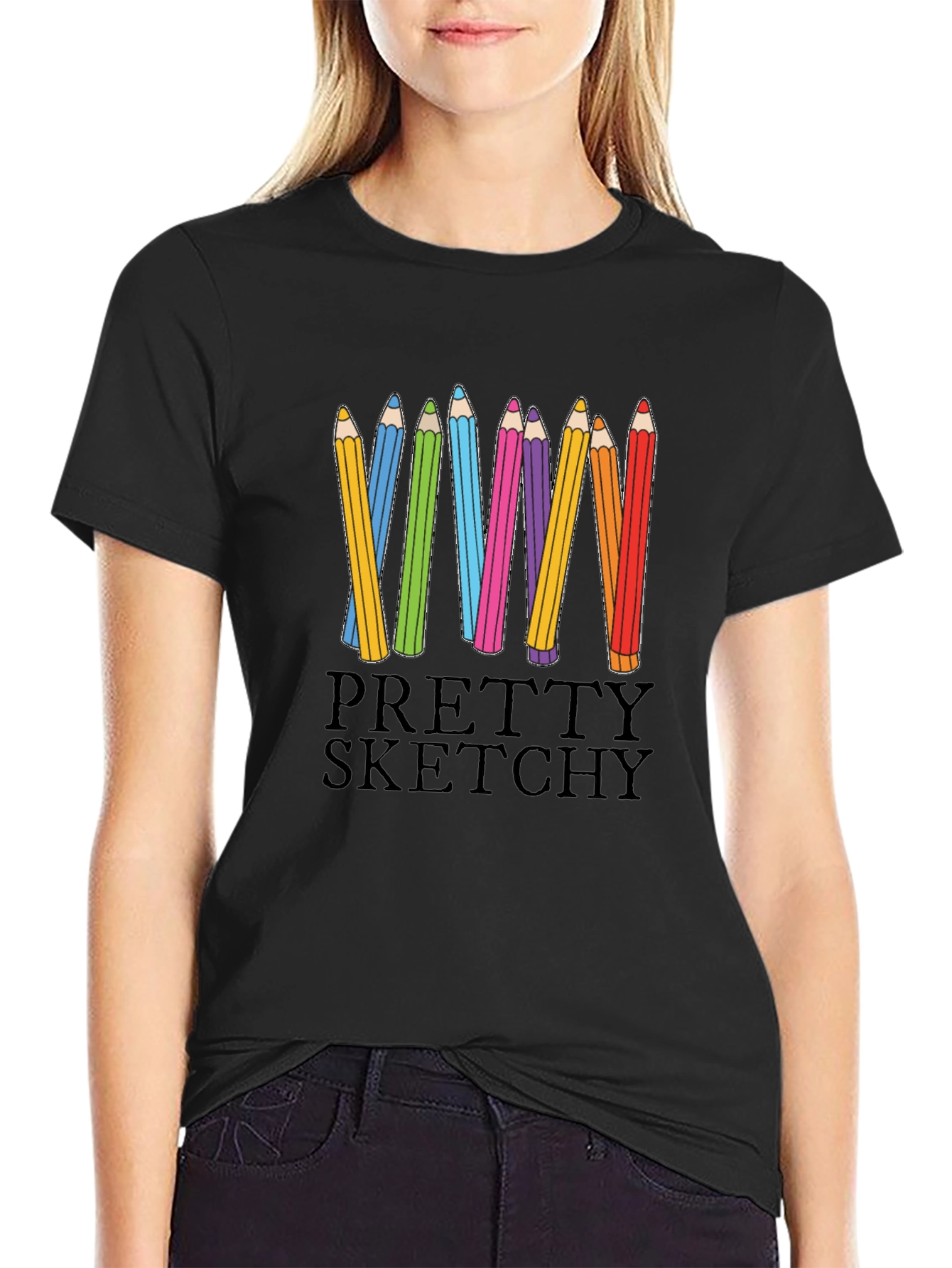 Pretty Sketchy Graphic T-Shirt - Unisex Cotton Tee