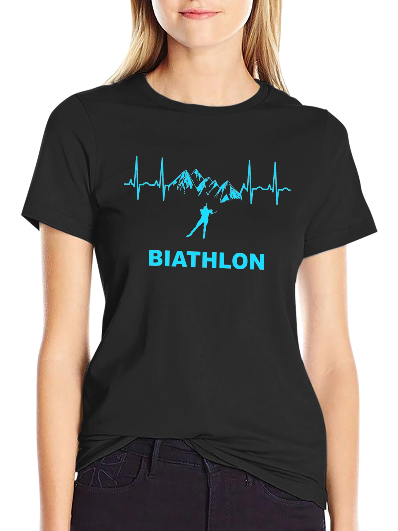 Biathlon Heartbeat Graphic Tee - Sport T-Shirt