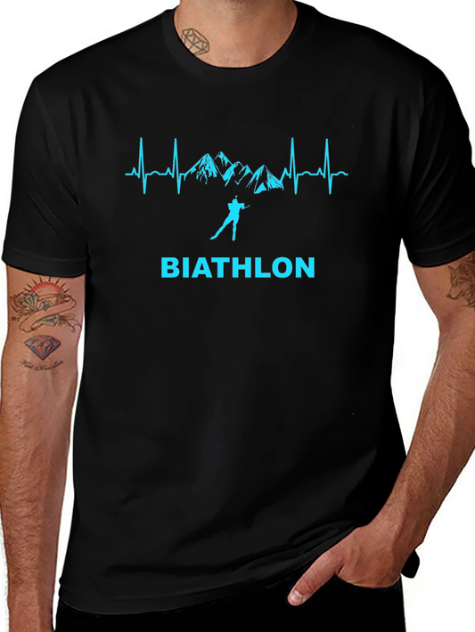Biathlon Heartbeat Graphic Tee - Sport T-Shirt