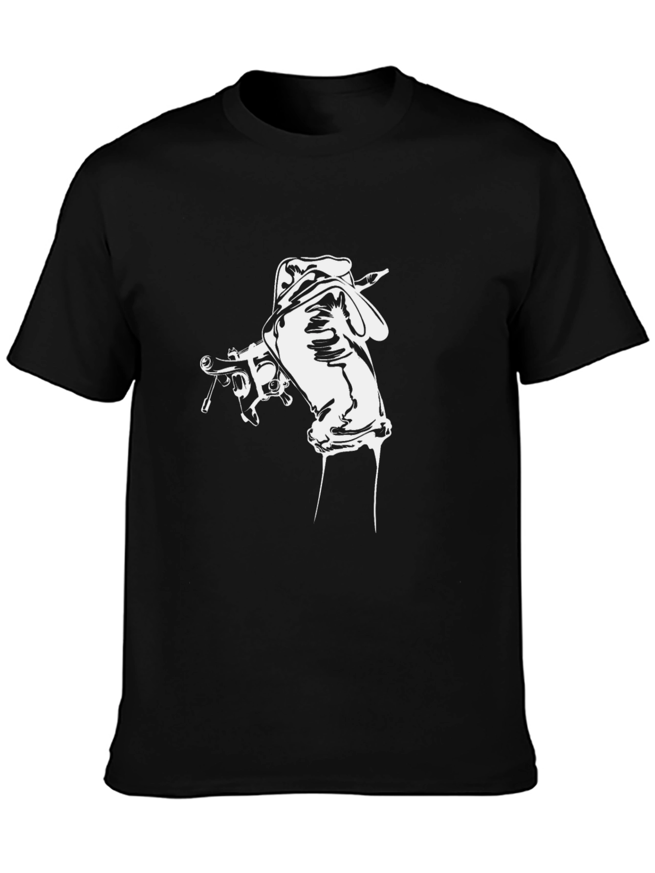 Tattoo Artist Graphic Tee - Black Cotton T-Shirt