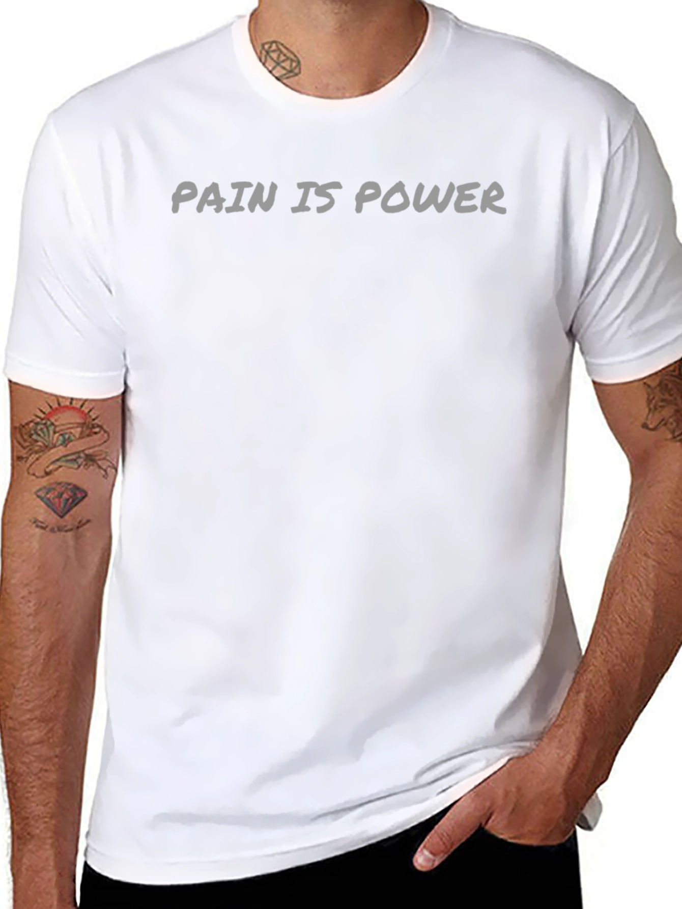 Pain is Power Graphic Tee - Black