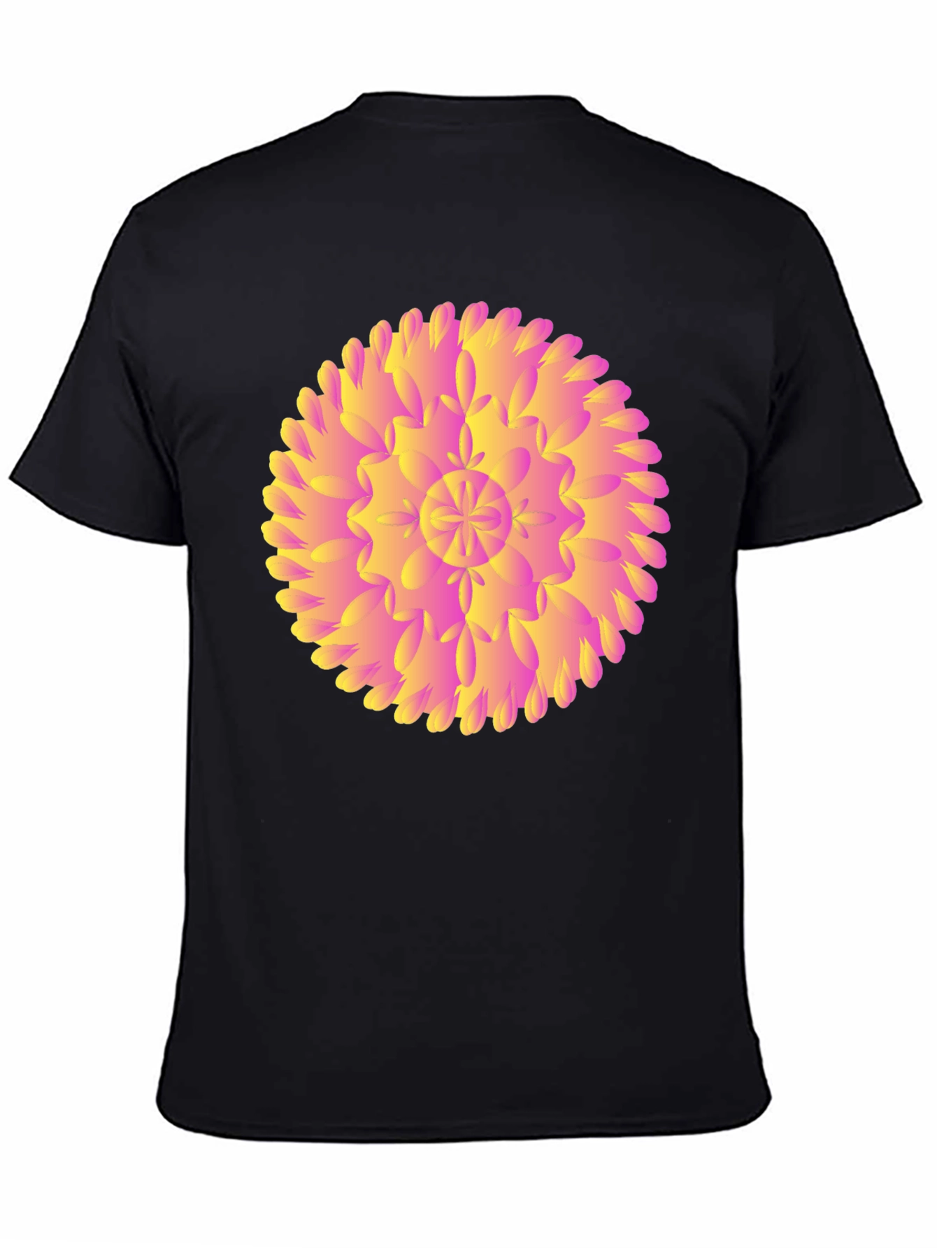 Abstract Floral Graphic Black T-Shirt