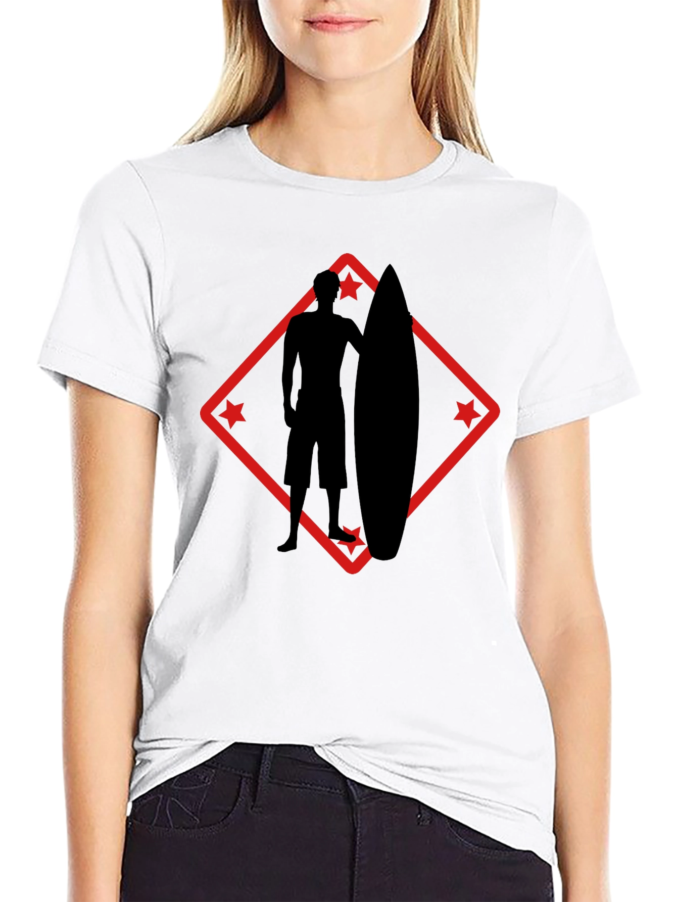 Surfer Silhouette Graphic Tee