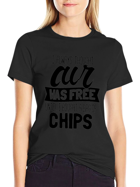 Humorous Our Was Free Graphic Black T-Shirt