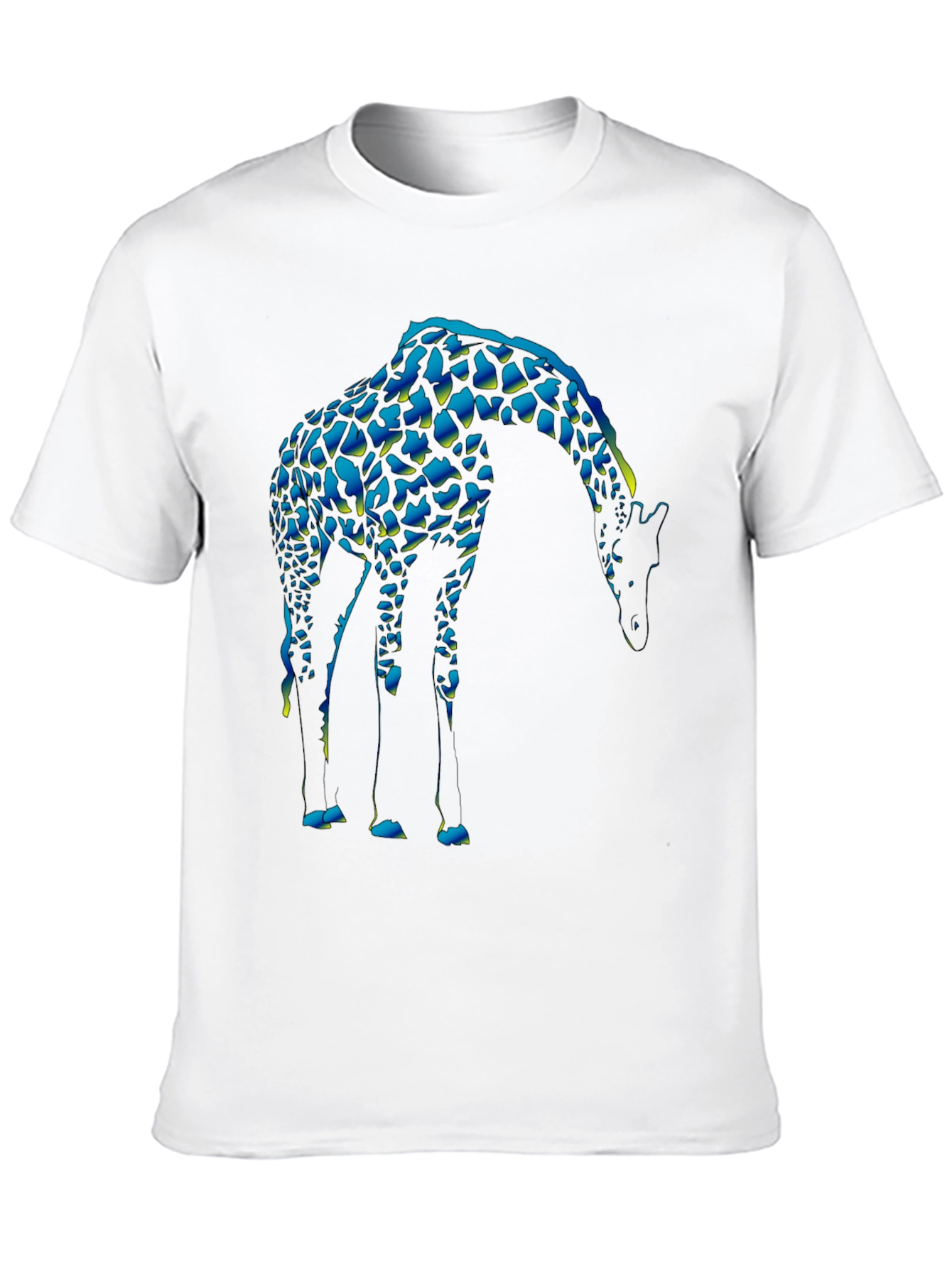 Abstract Giraffe Graphic Black T-Shirt