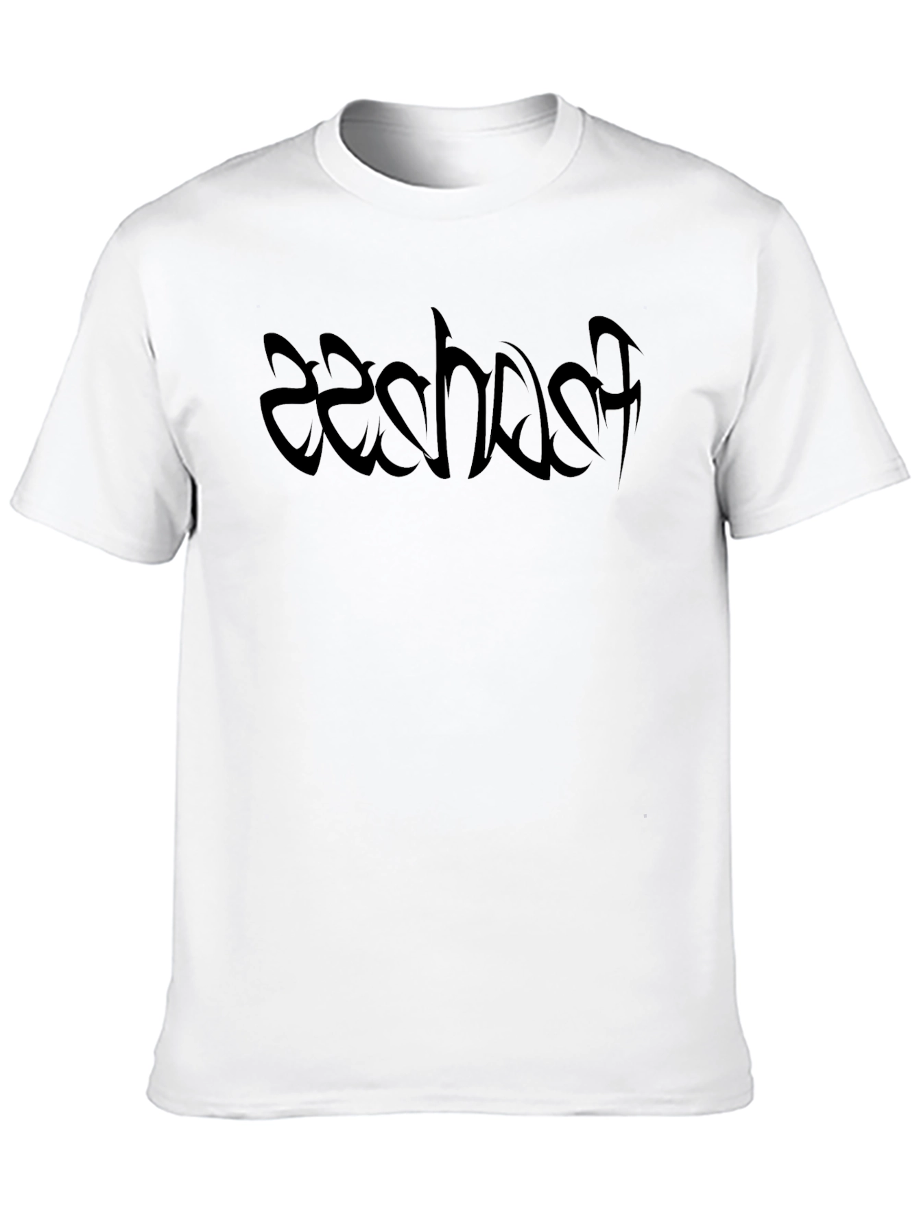 Edgy Black T-Shirt with Abstract Graphic