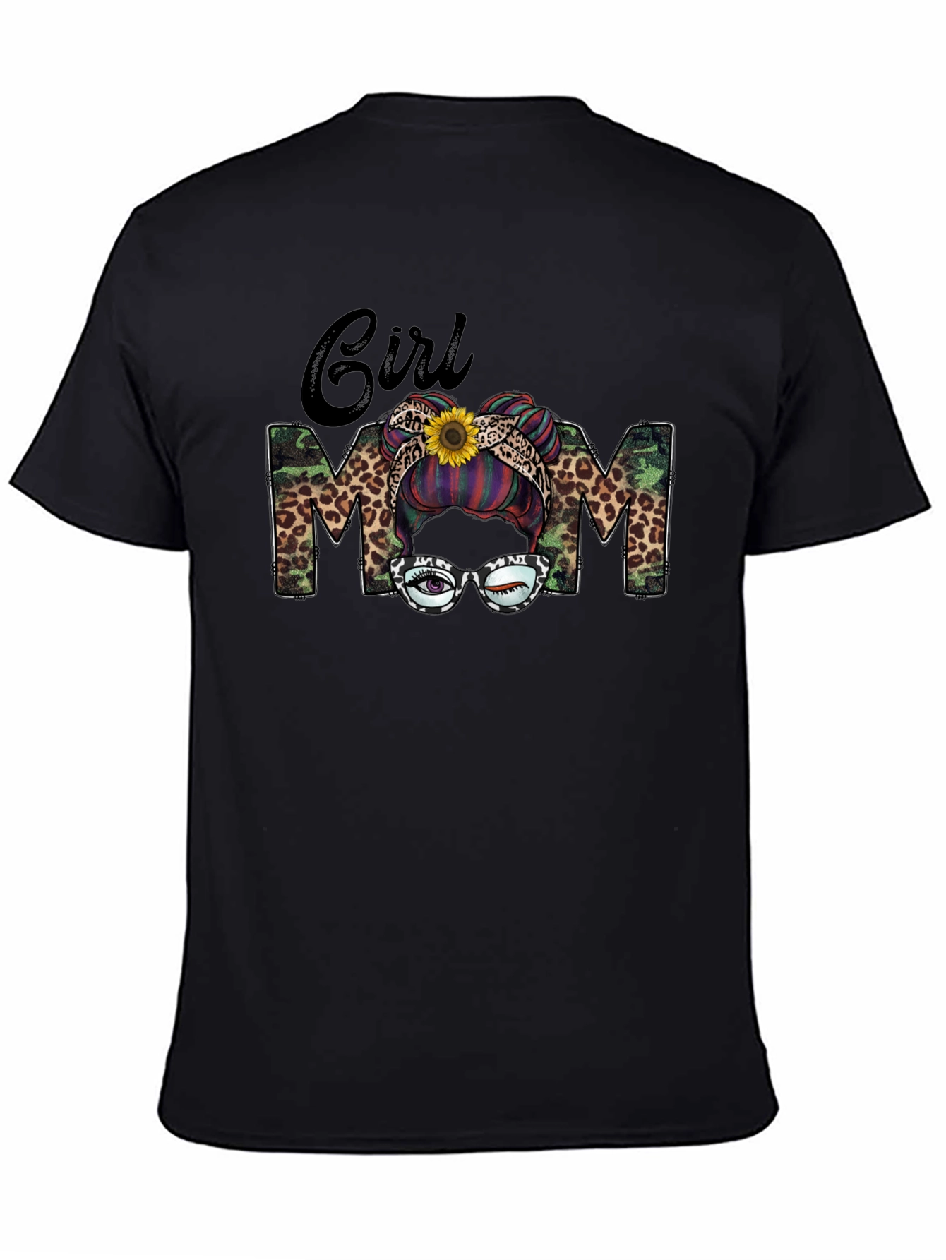 Girl Mom Camo Leopard T-Shirt