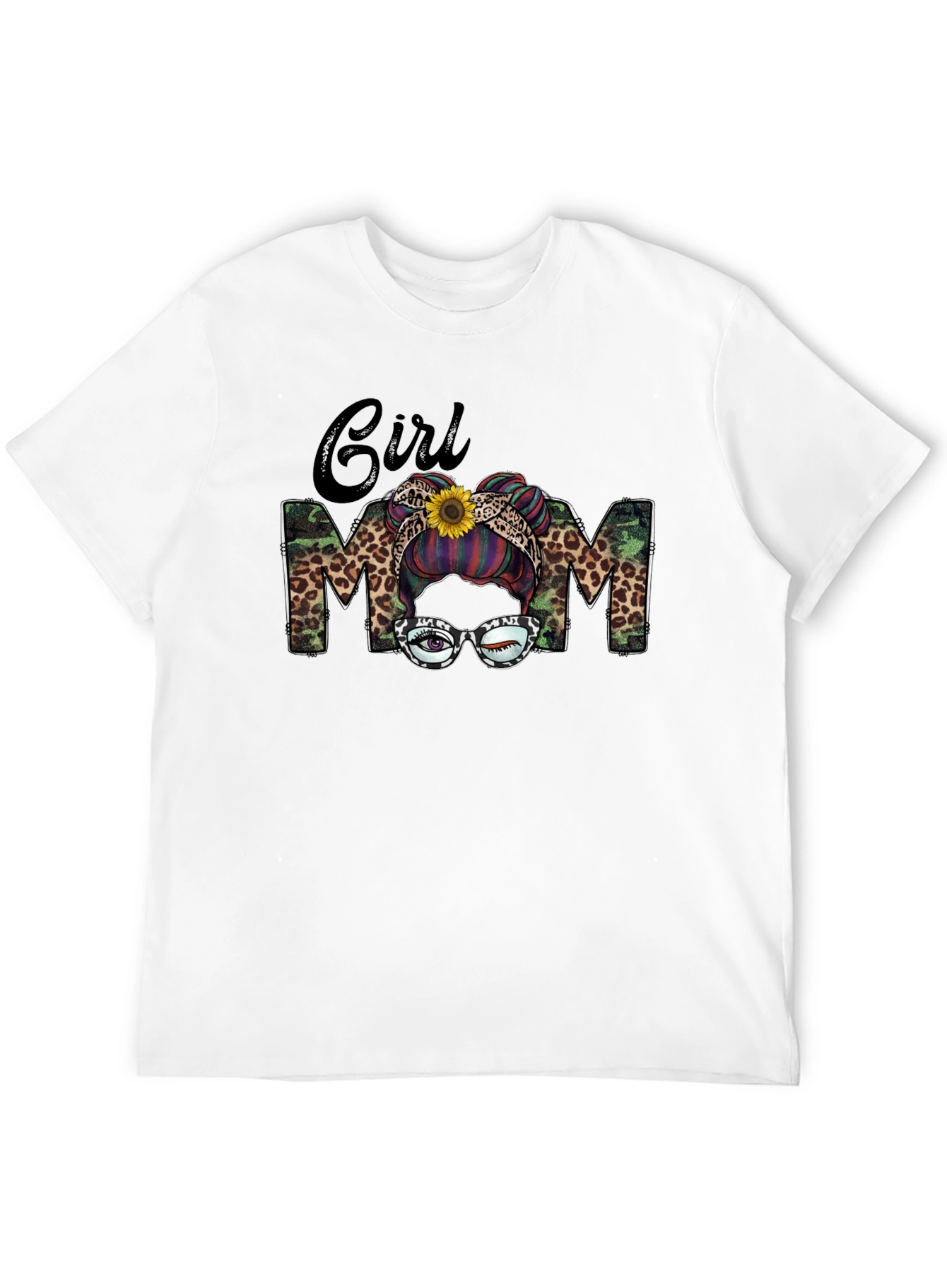 Girl Mom Camo Leopard T-Shirt