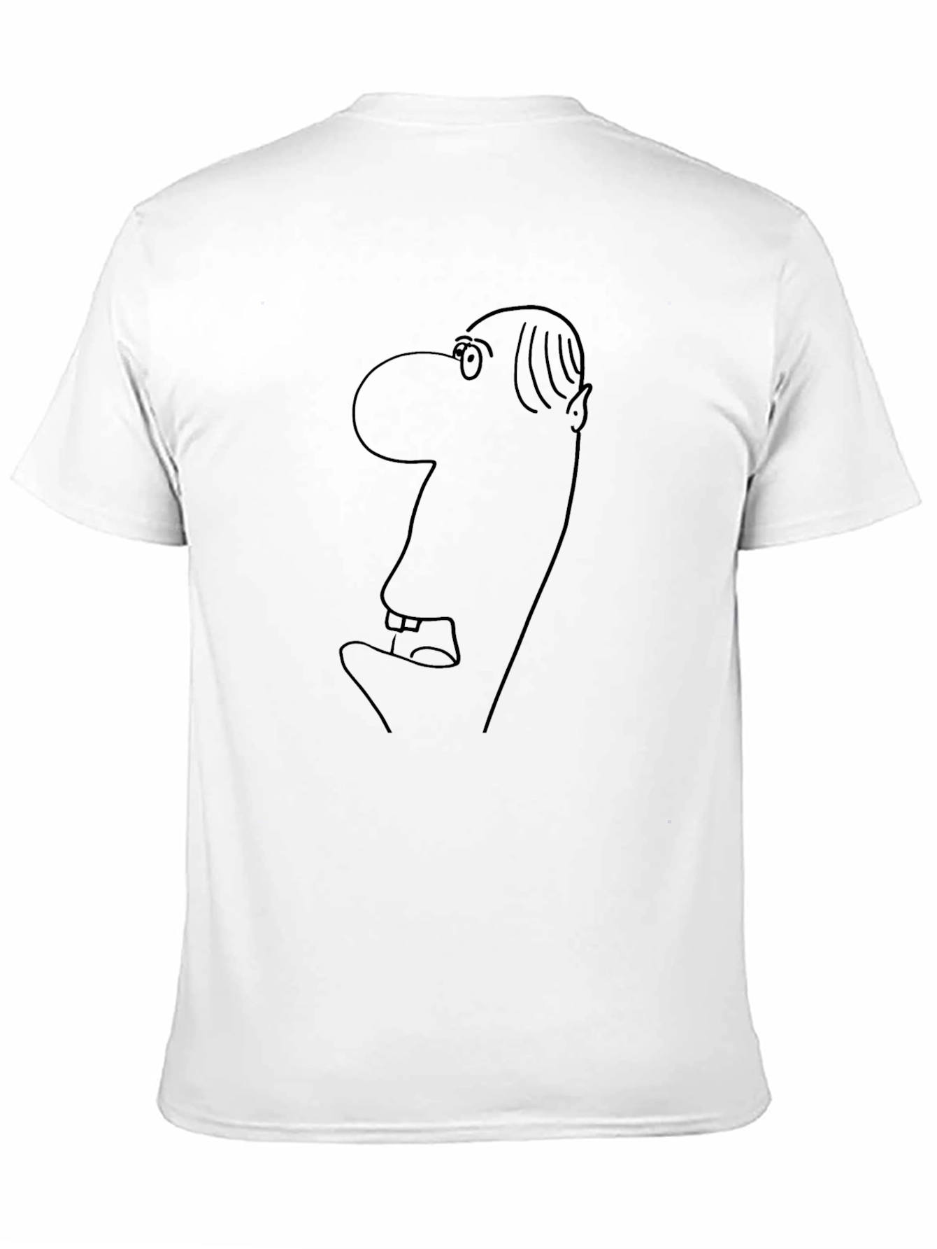 Abstract Face Outline Black T-Shirt