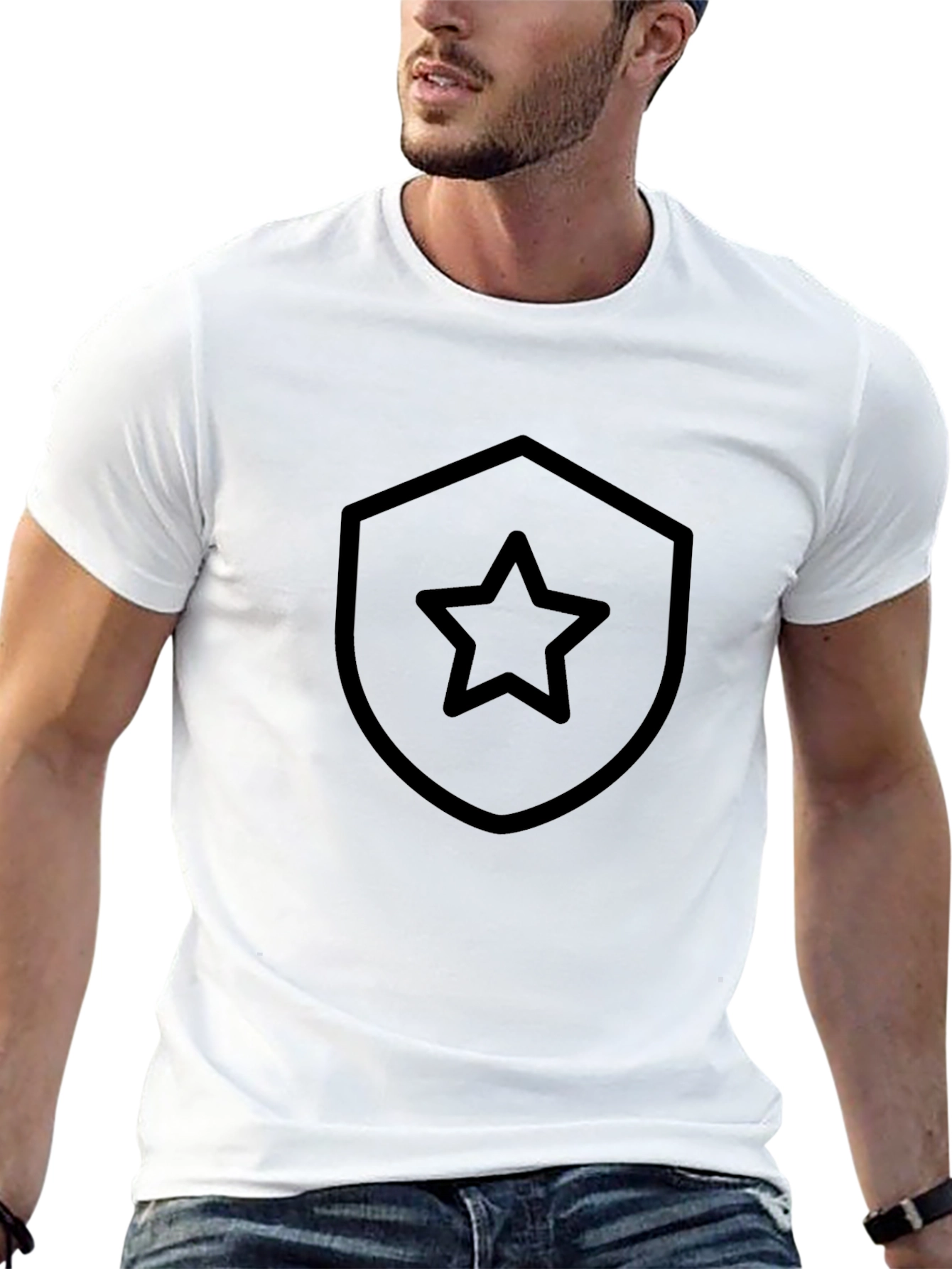 Star Shield Graphic Black T-Shirt