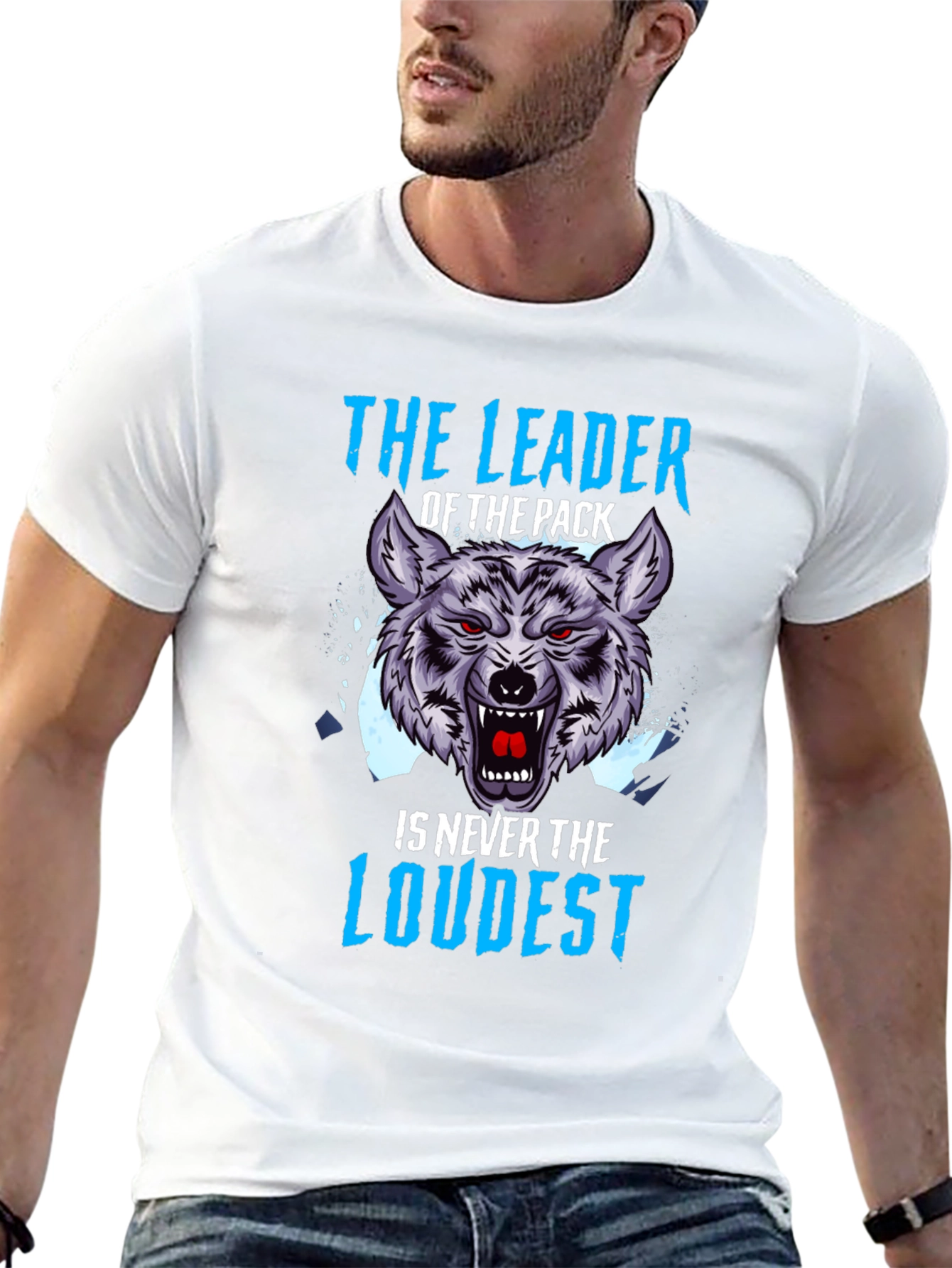 The Leader Wolf Graphic T-Shirt - Black