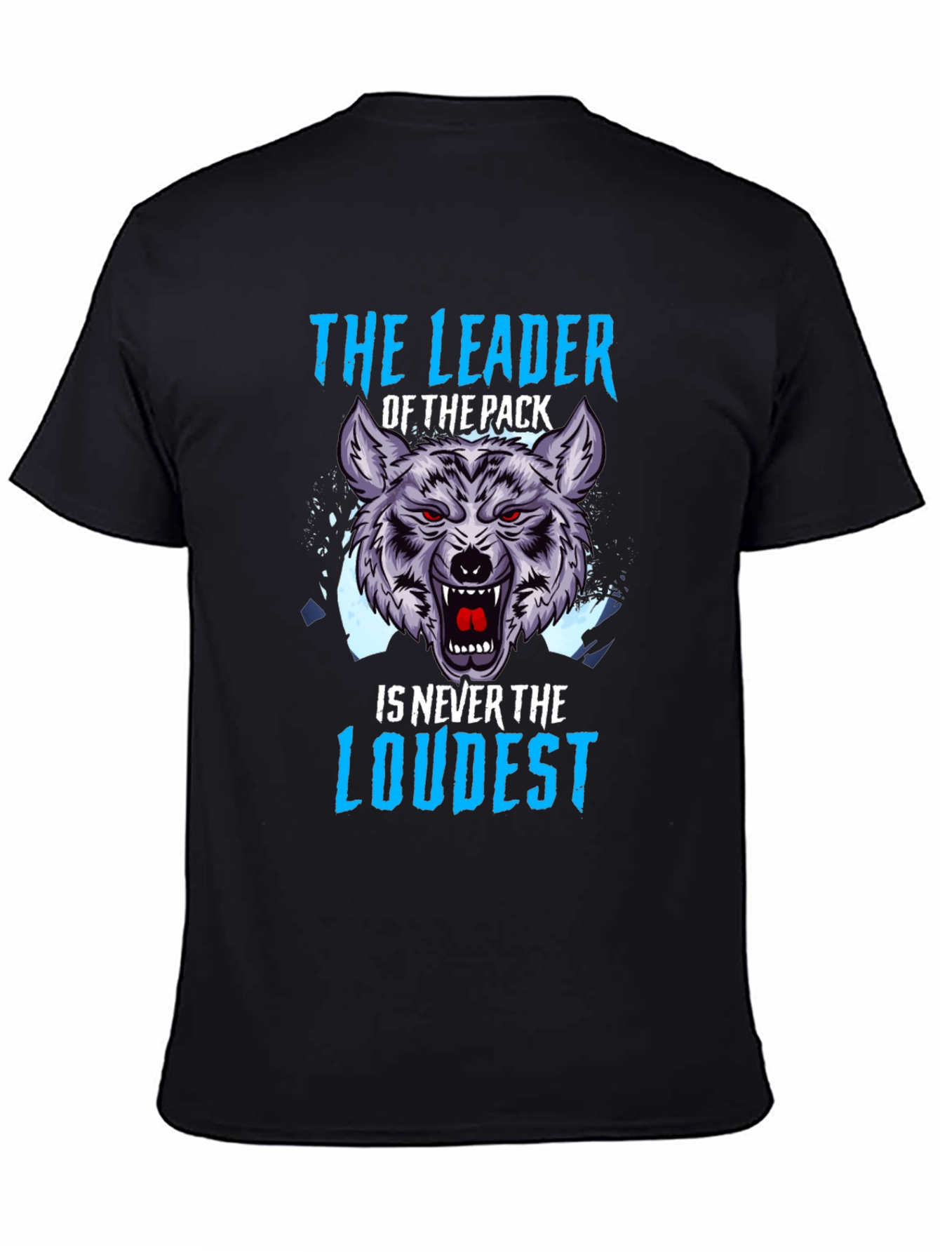 The Leader Wolf Graphic T-Shirt - Black