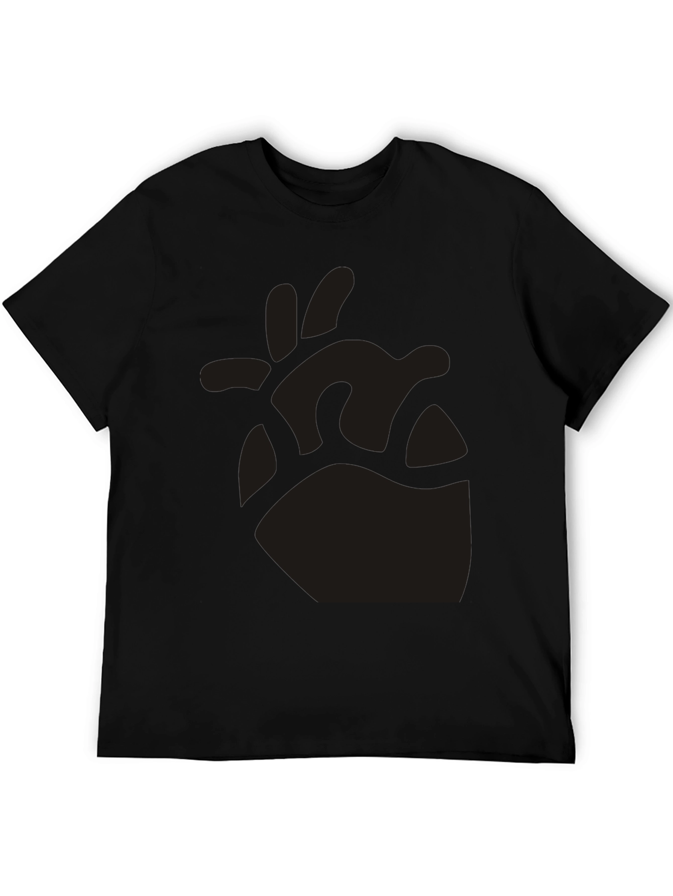 Black Anatomical Heart Graphic T-Shirt