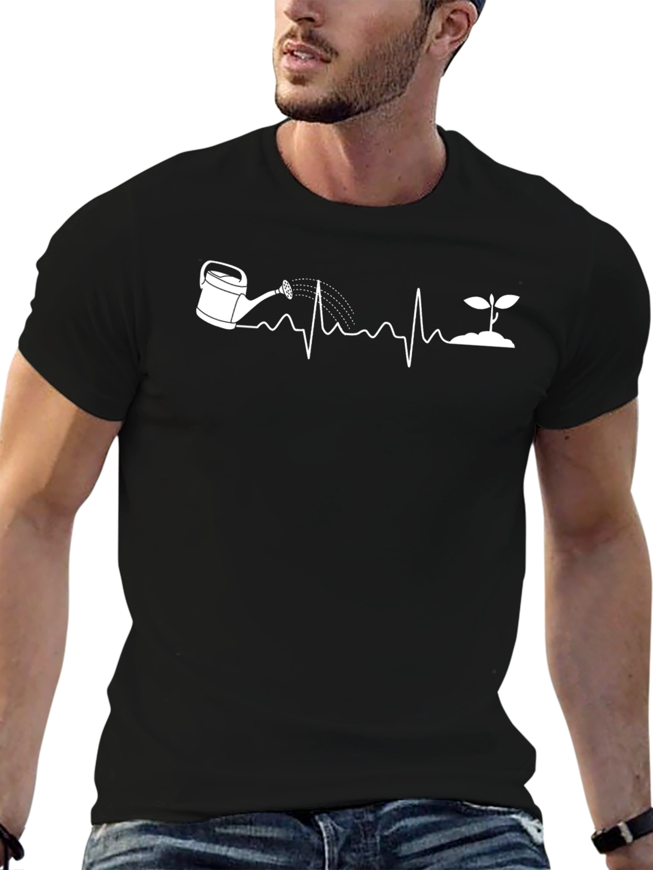 Gardener Heartbeat T-Shirt - Black