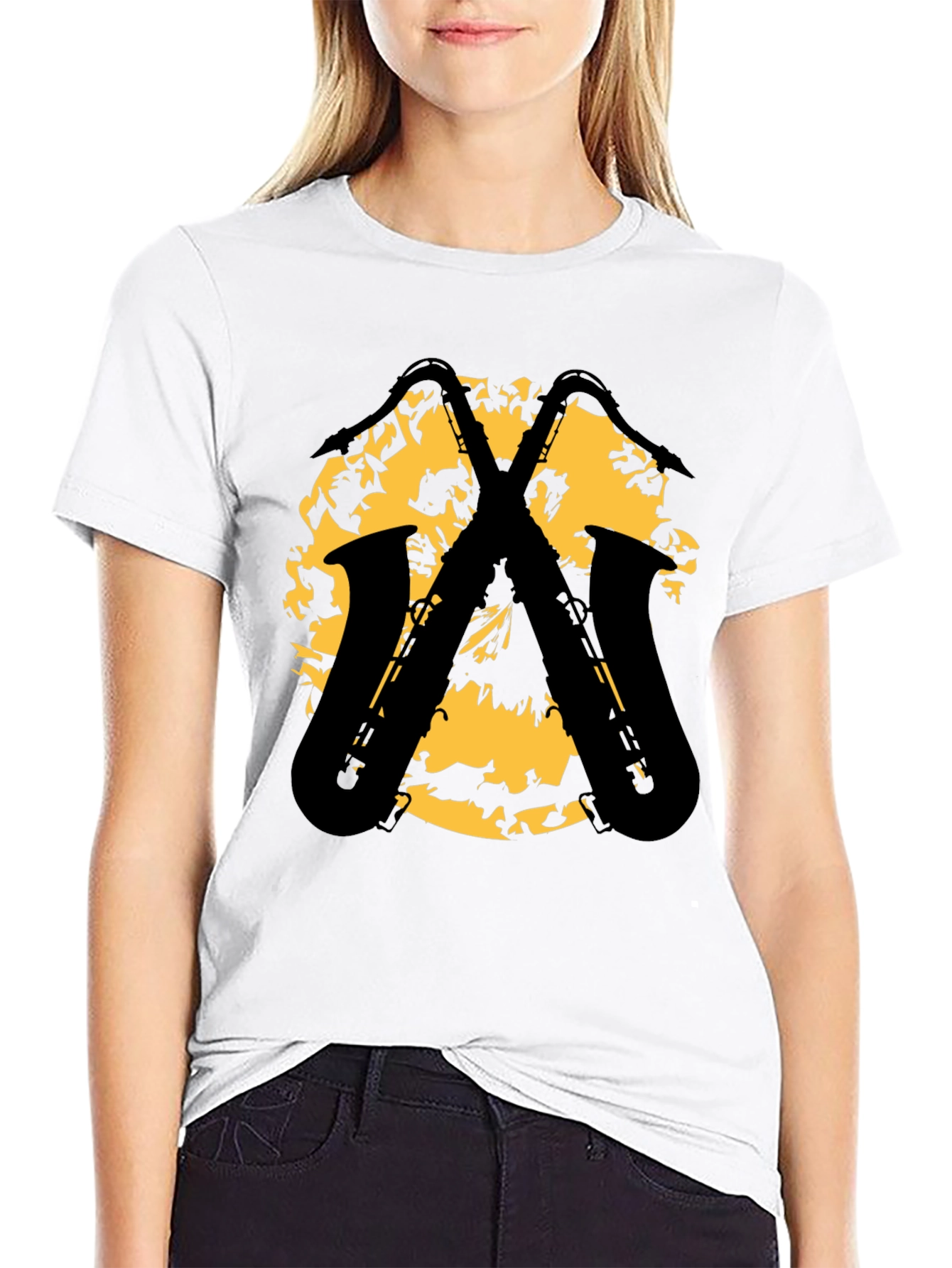 Saxophone Music T-Shirt - Black