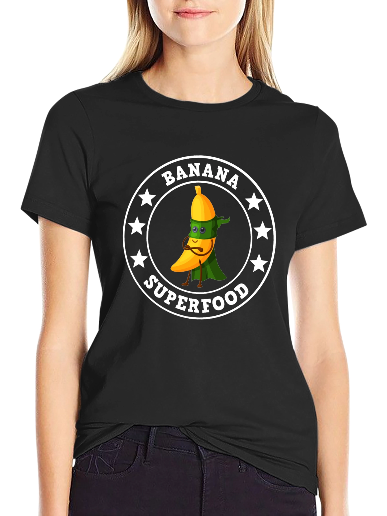Banana Superfood T-Shirt - Funny Cartoon Fruit Tee