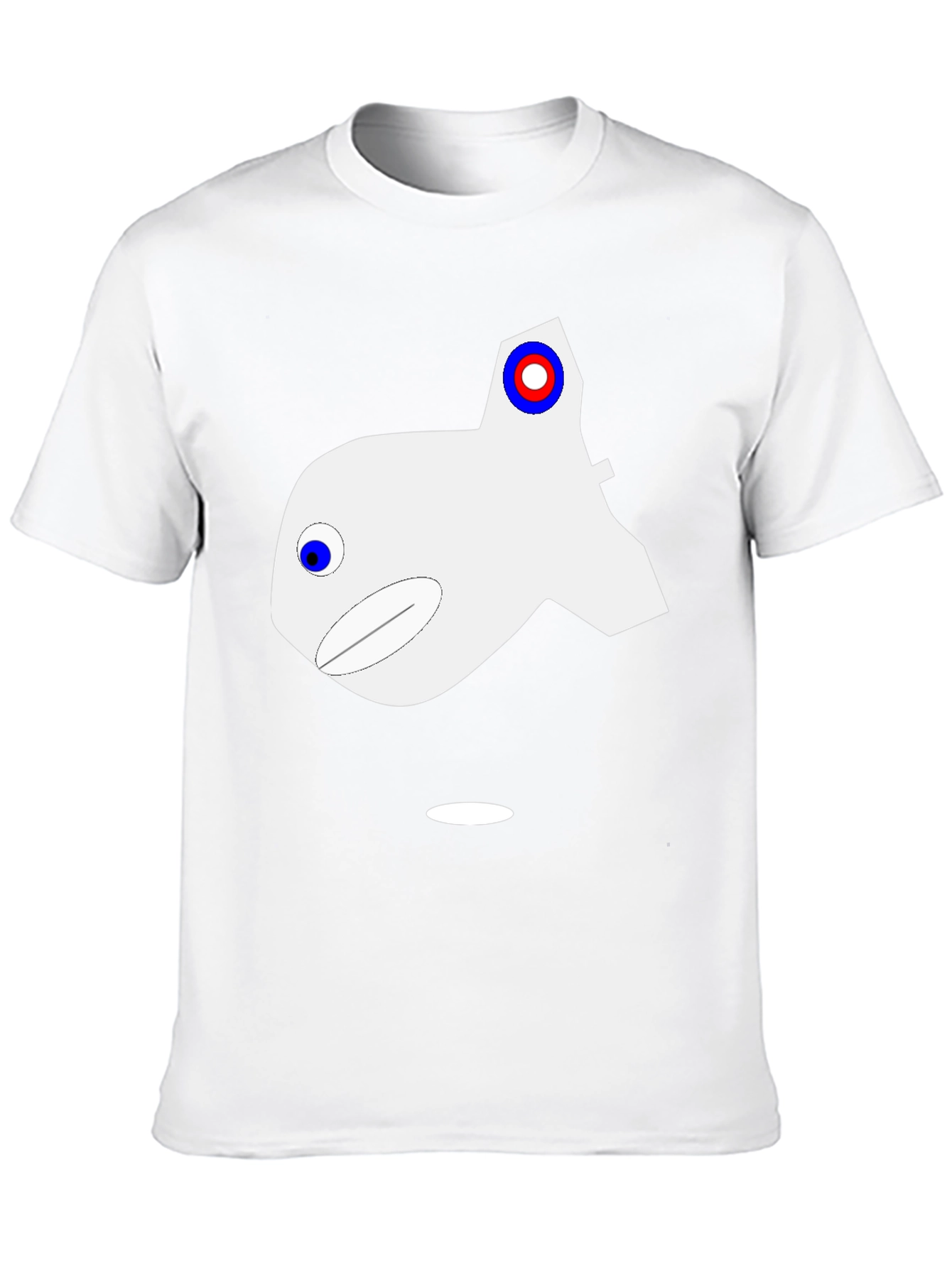 Abstract Fish Graphic Black T-Shirt