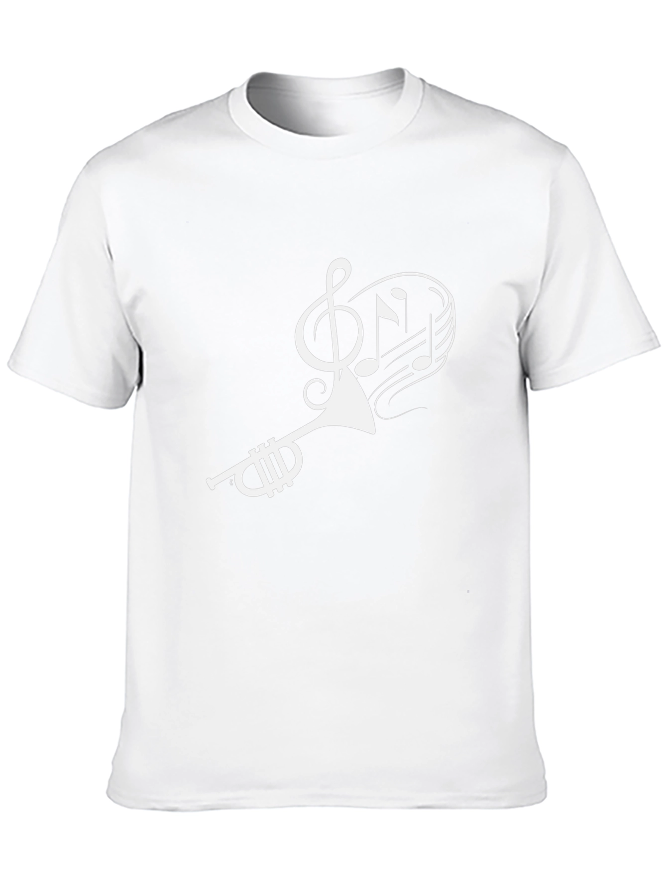Musical Trumpet Graphic T-Shirt - Black