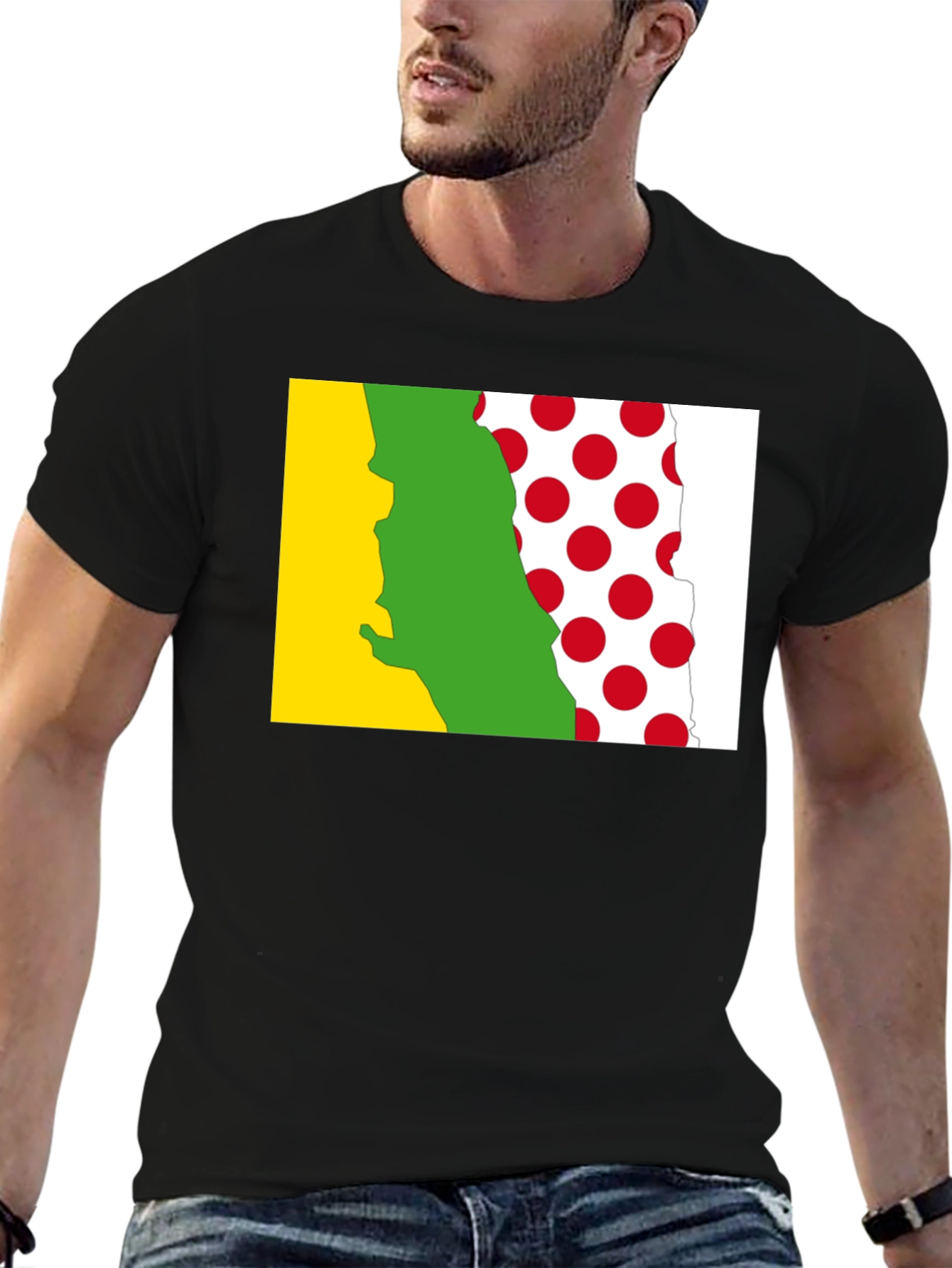 Tour de France Jersey Inspired Black T-Shirt