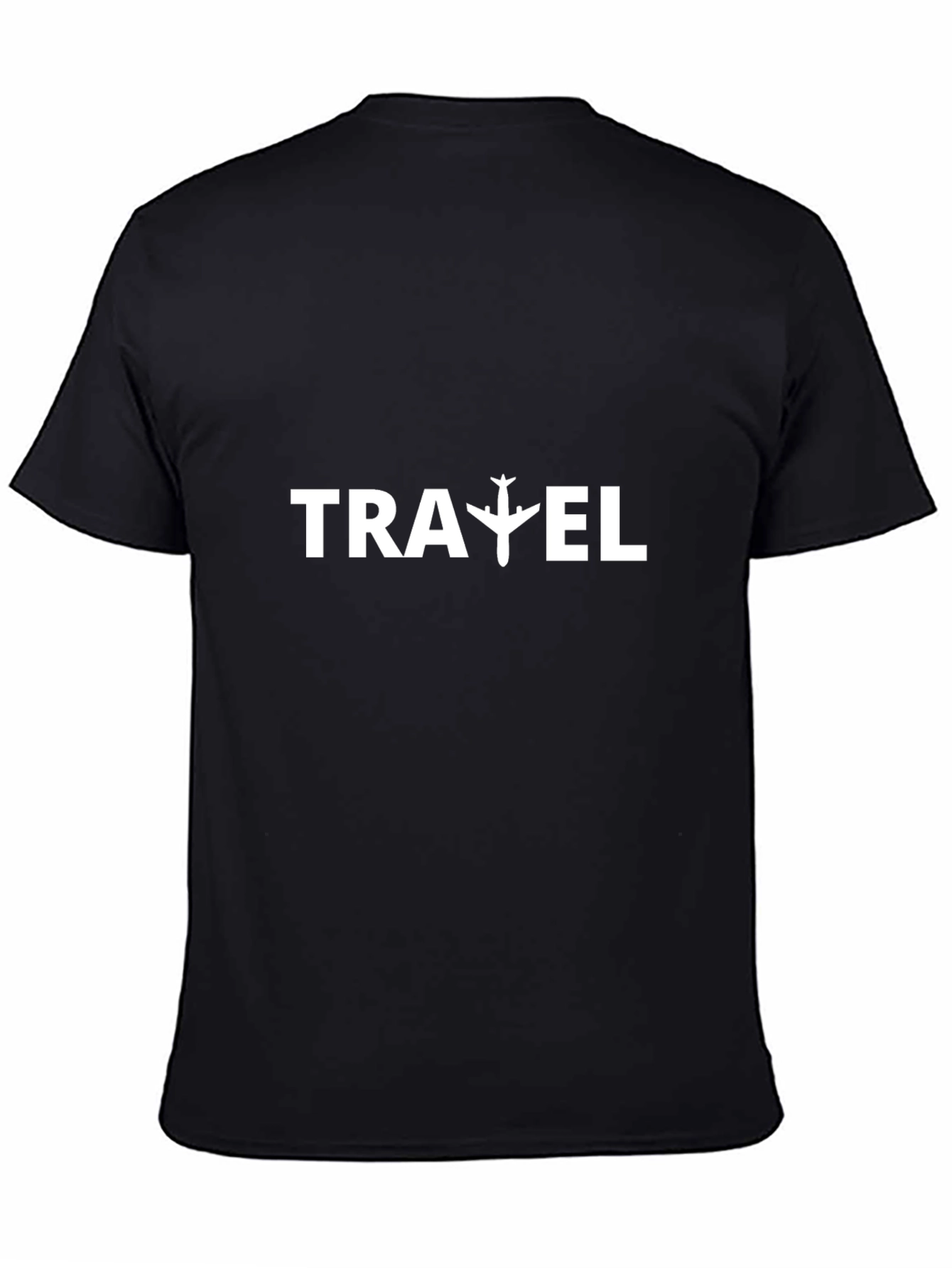 Travel Airplane Graphic Tee - Black