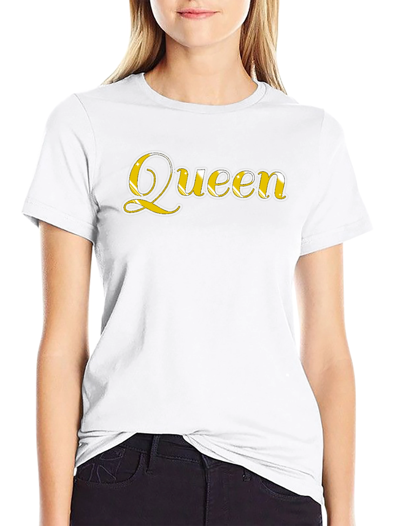 Queen Graphic Tee - Black Cotton Blend