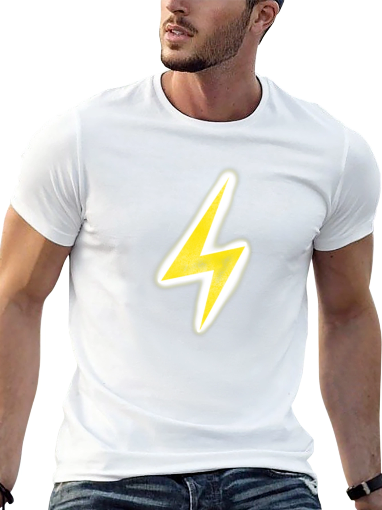 Lightning Bolt Graphic Tee - Black