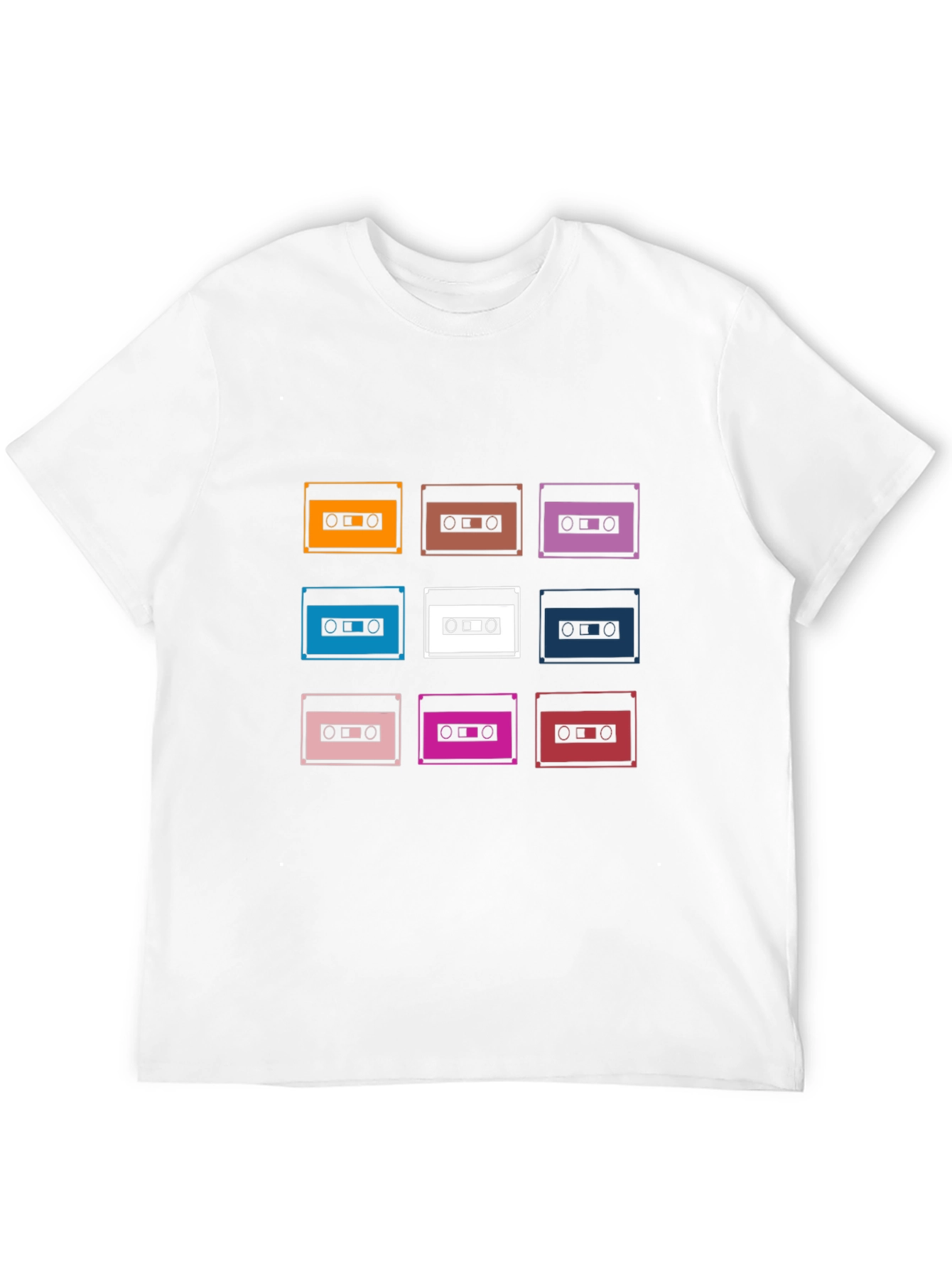 Retro Cassette Tape Graphic Tee - Black
